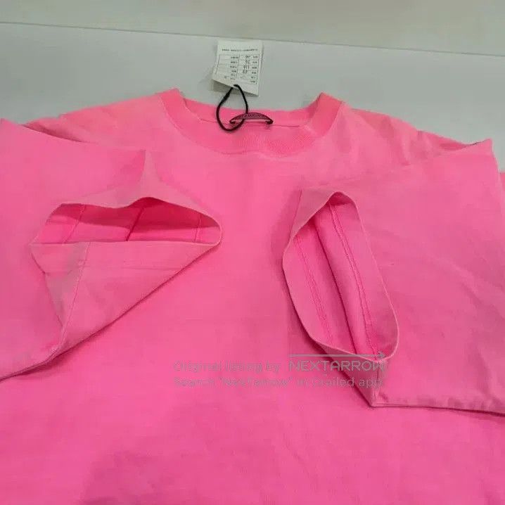 Balenciaga Balenciaga Logo Print Pink Cotton T. Size US S / EU 44-46 / 1 - 6 Thumbnail