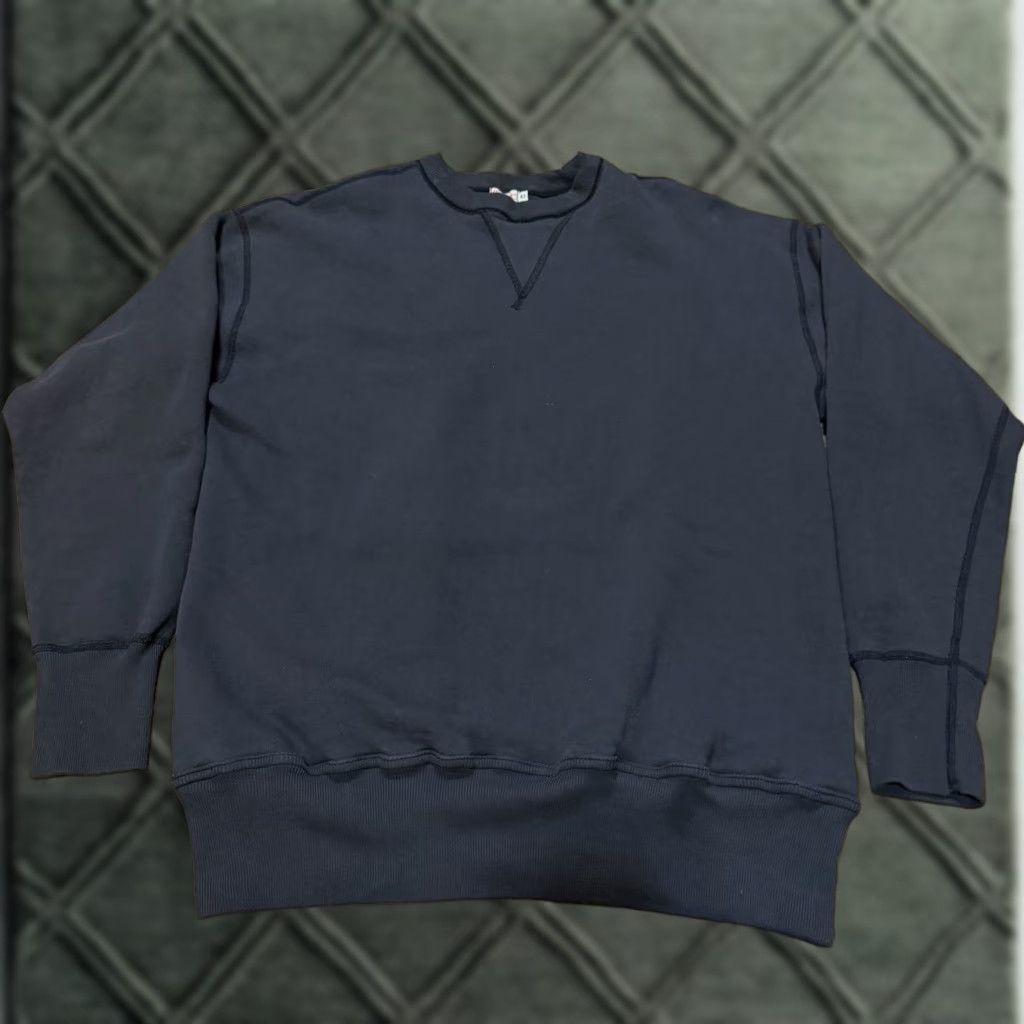 Warehouse VINTAGE Warehouse & Co Japan Double V Sweatshirt Black All Cotton Size 42 40s Dubble Men Pullover Size US XL / EU 56 / 4 - 1 Thumbnail