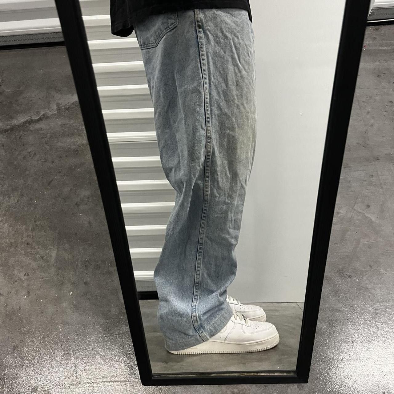 Vintage Vintage Y2K/2000s Baggy Skater Style Light Wash Denim Jeans! Size US 43 - 2 Thumbnail