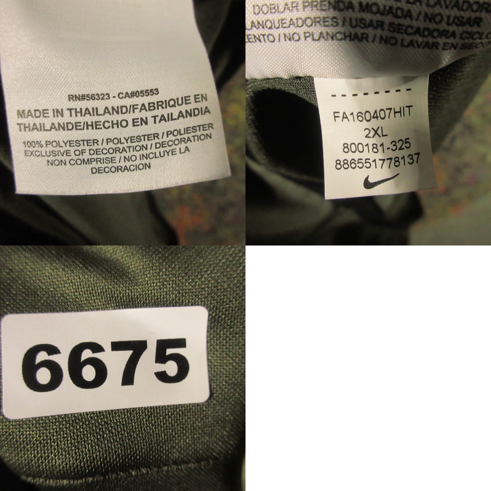 Nike Nike Jacket Mens XXL Green Lightweight Full Zip Pockets Mock Embroidered Swoosh Size US XXL / EU 58 / 5 - 8 Thumbnail