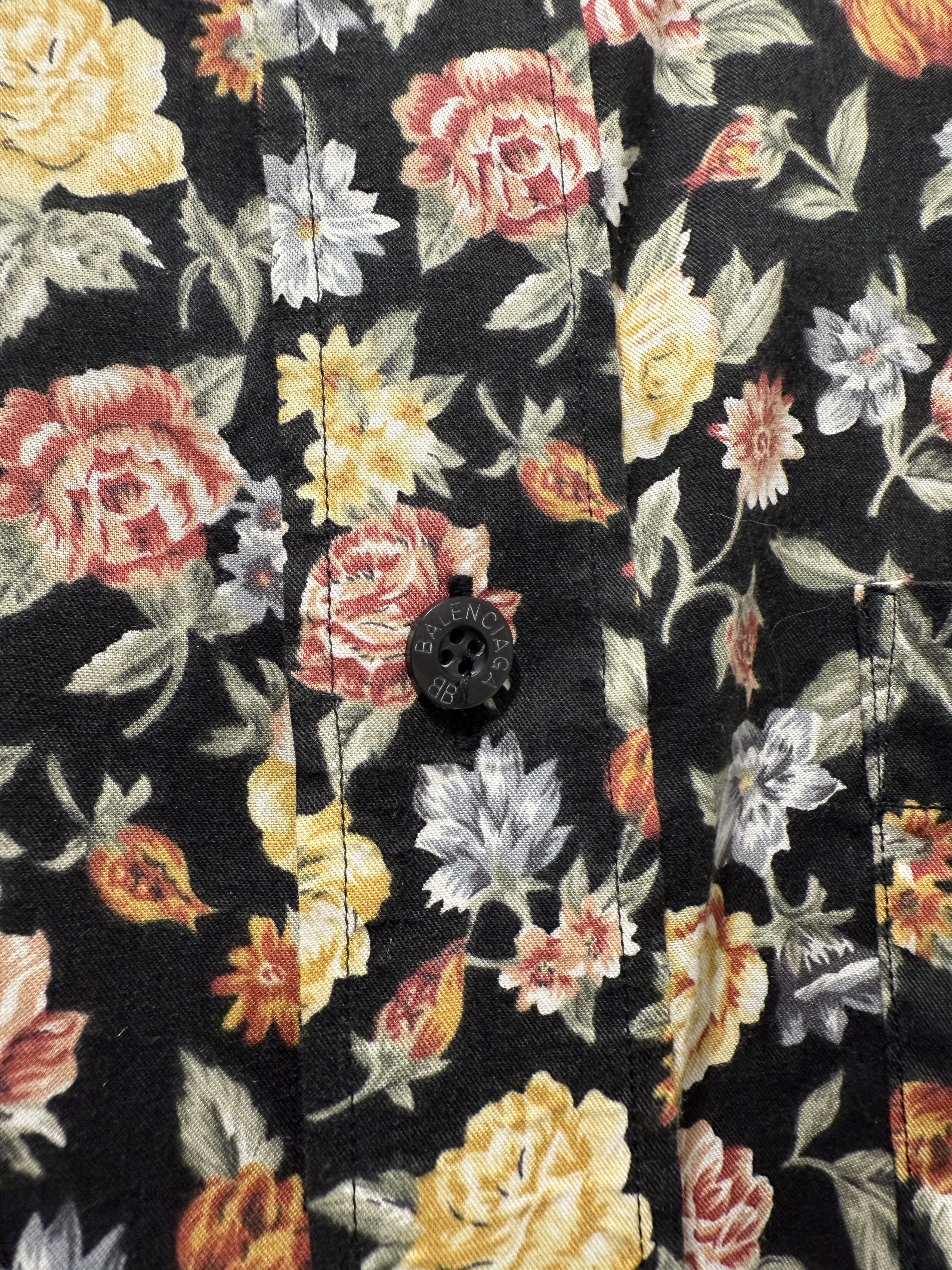 Balenciaga Rare Vintage Balenciaga Floral Shirt (L) Size US L / EU 52-54 / 3 - 4 Thumbnail