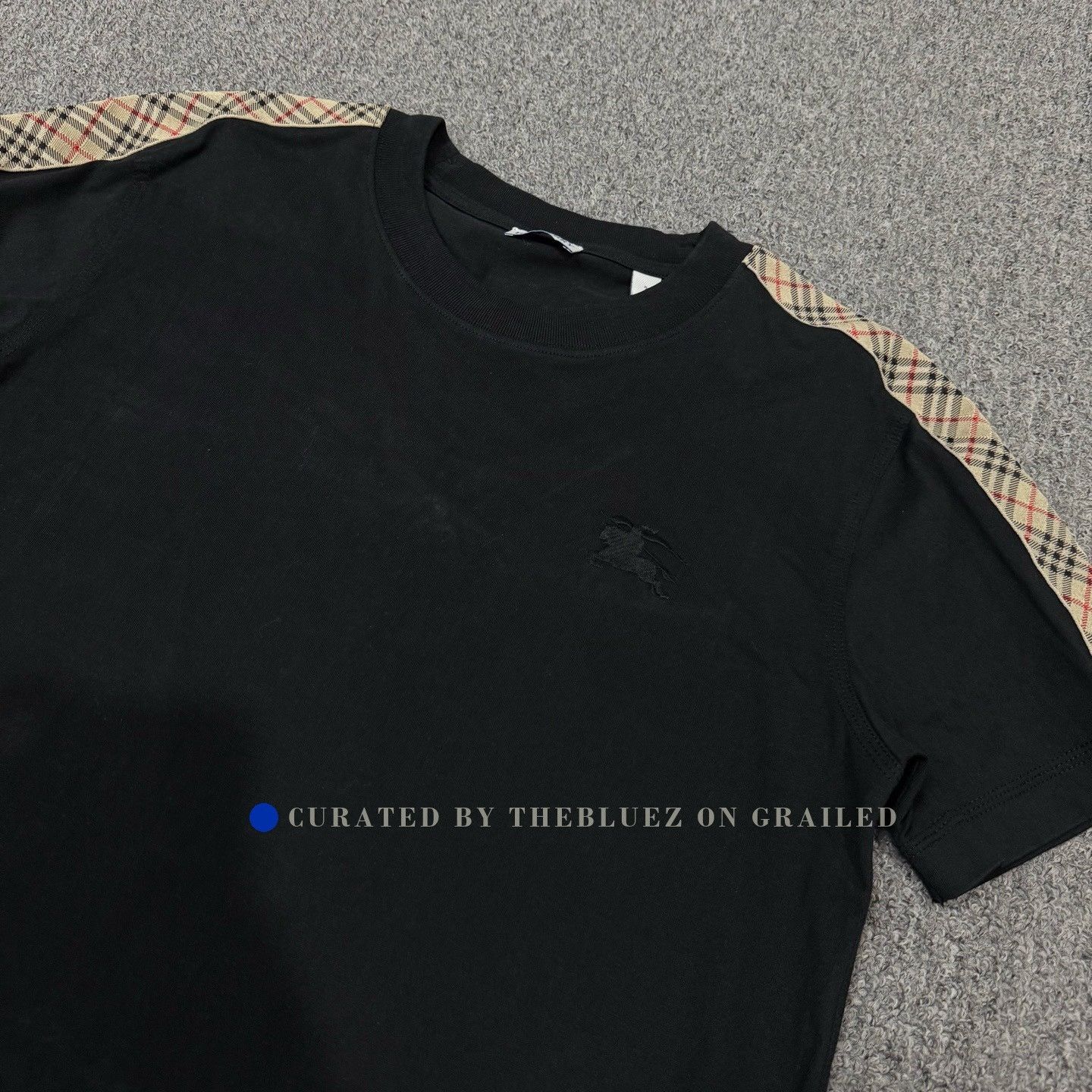 Burberry Burberry Black Check Panel Short Sleeve Size US S / EU 44-46 / 1 - 3 Thumbnail