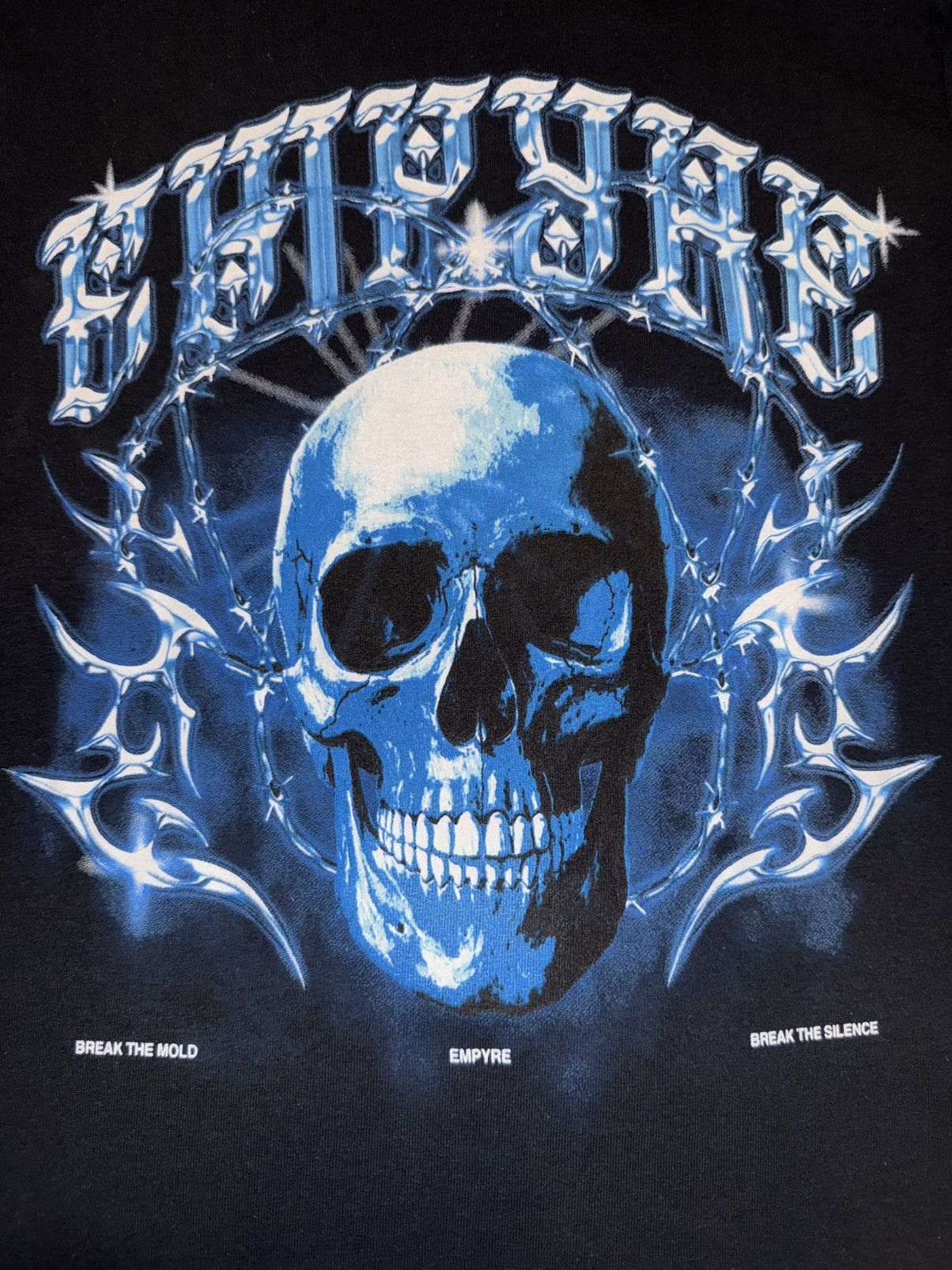 Empyre Empyre Chrome Zone Skull Graphic Long Sleeve Tee Black BNWOT Size US S / EU 44-46 / 1 - 7 Thumbnail