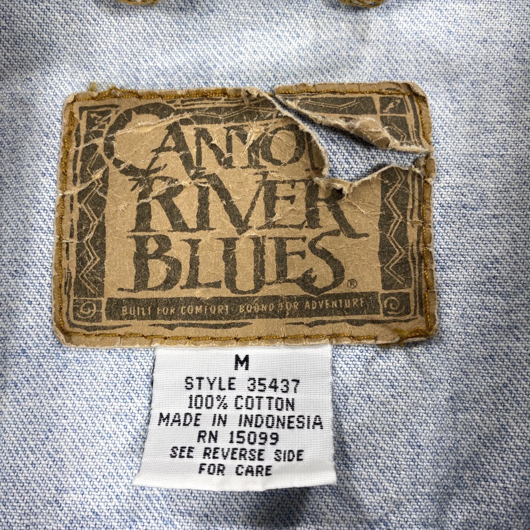Vintage Canyon River Blues Jacket Mens M Blue Denim Button Front Classic Trucker Jacket Size US M / EU 48-50 / 2 - 3 Thumbnail