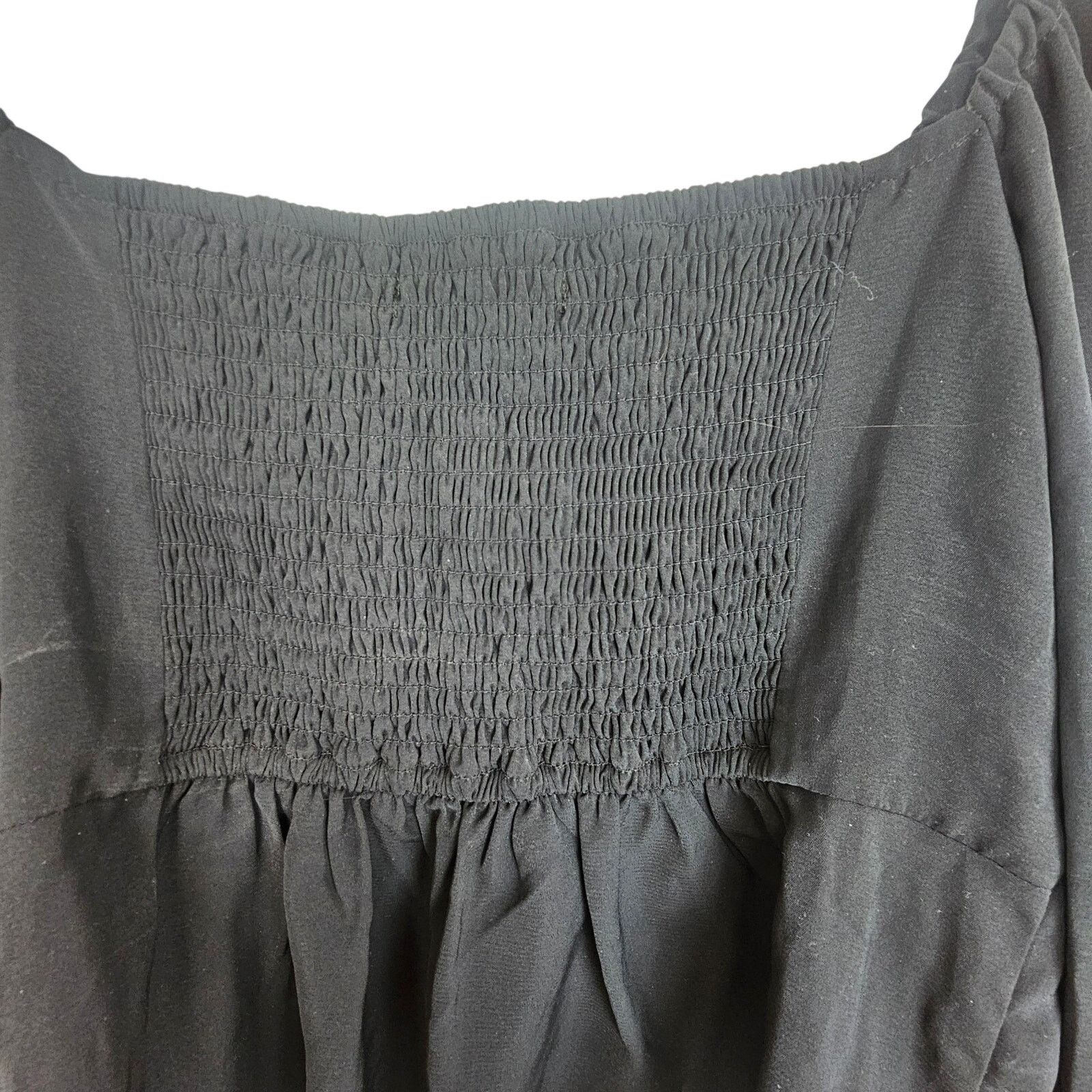 Abercrombie & Fitch Abercrombie & Fitch Cropped Peasant Babydoll Top M Smocked Size M / US 6-8 / IT 42-44 - 8 Thumbnail