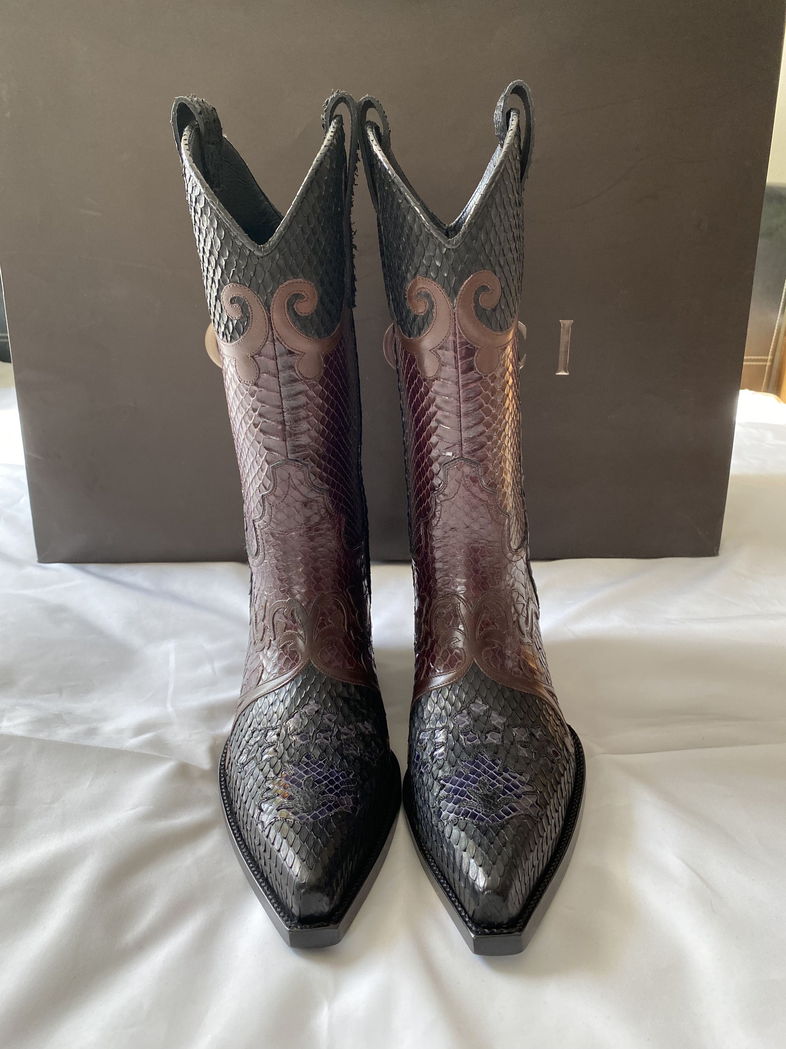 Gucci × Tom Ford Gucci by Tom Ford S/S00 Real Python Cowboy Boots