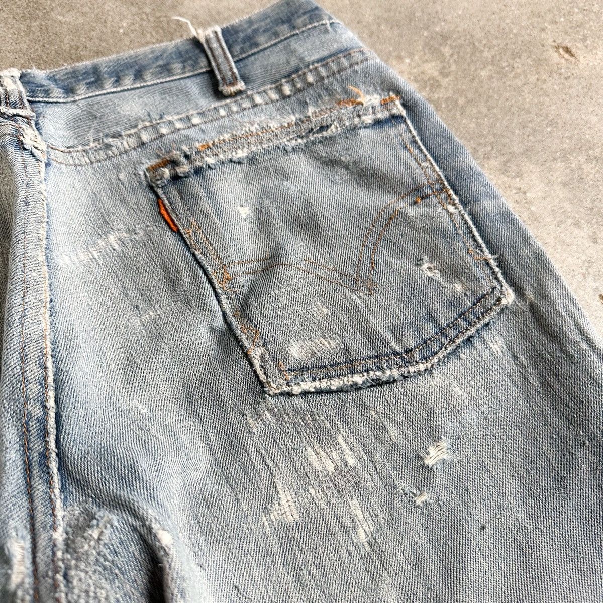 Levi's Vintage Levis THRASHED 646 Repair Flared Denim Size US 31 - 7 Thumbnail