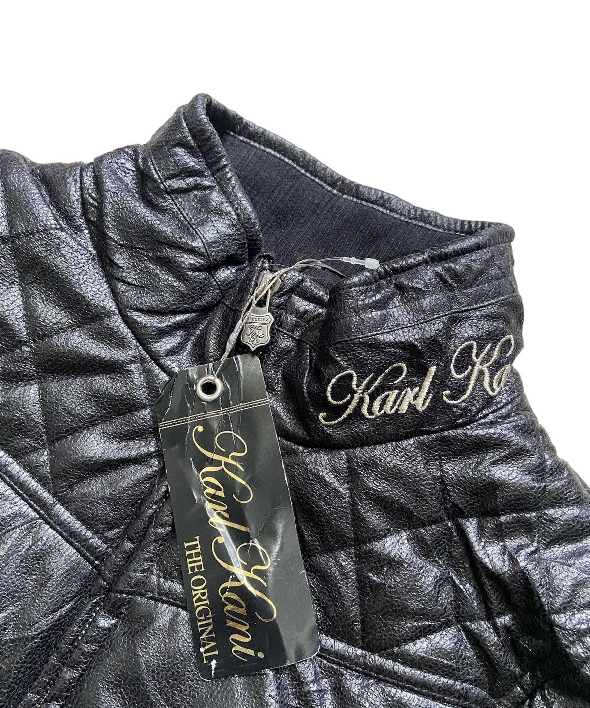Karl Kani Vintage Karl Kani Golden King Of Black Quilted Riders Jacket Size US S / EU 44-46 / 1 - 4 Thumbnail