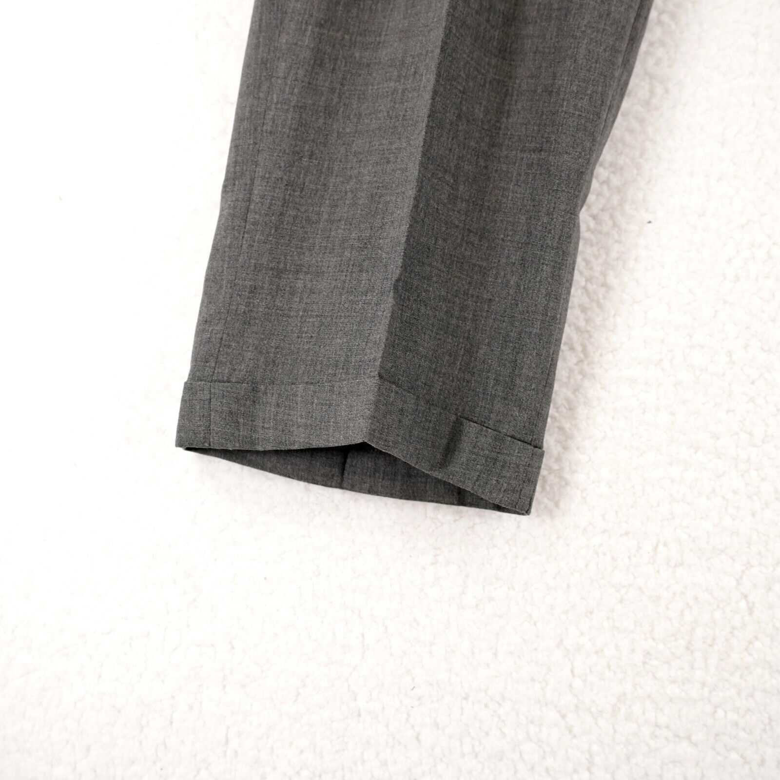 Hart Schaffner Marx Hart Schaffner Marx Gray Wool Pleated Cuffed High Rise Dress Size 36R - 2 Thumbnail