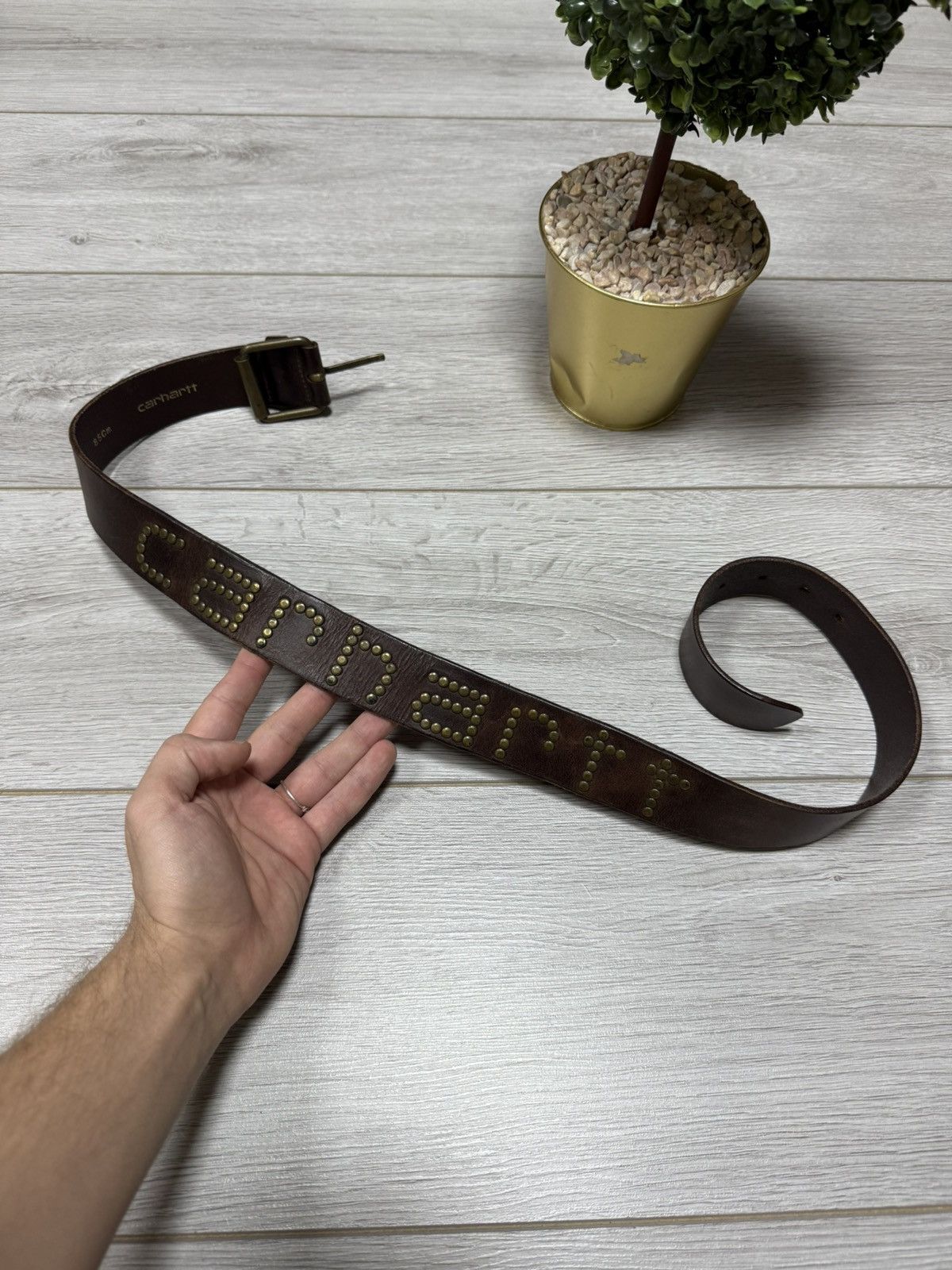 Carhartt Carhartt big logo belt leather Size ONE SIZE - 1 Thumbnail