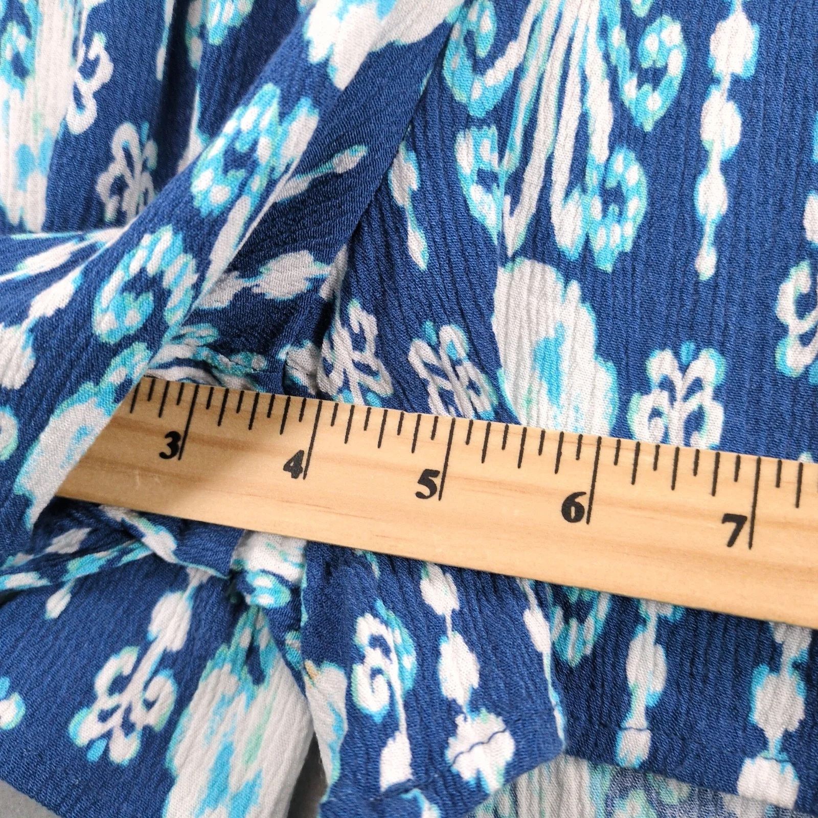 Lilly Pulitzer Lilly Pulitzer Elsa Romper Women's M Long Sleeve Indigo Size 30" / US 8 / IT 44 - 7 Thumbnail