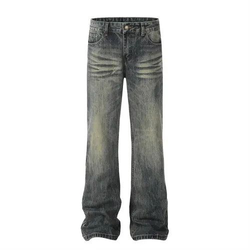 Jean Distressed washed loose pocket ripped flared jeans Size US 32 / EU 48 - 8 Thumbnail