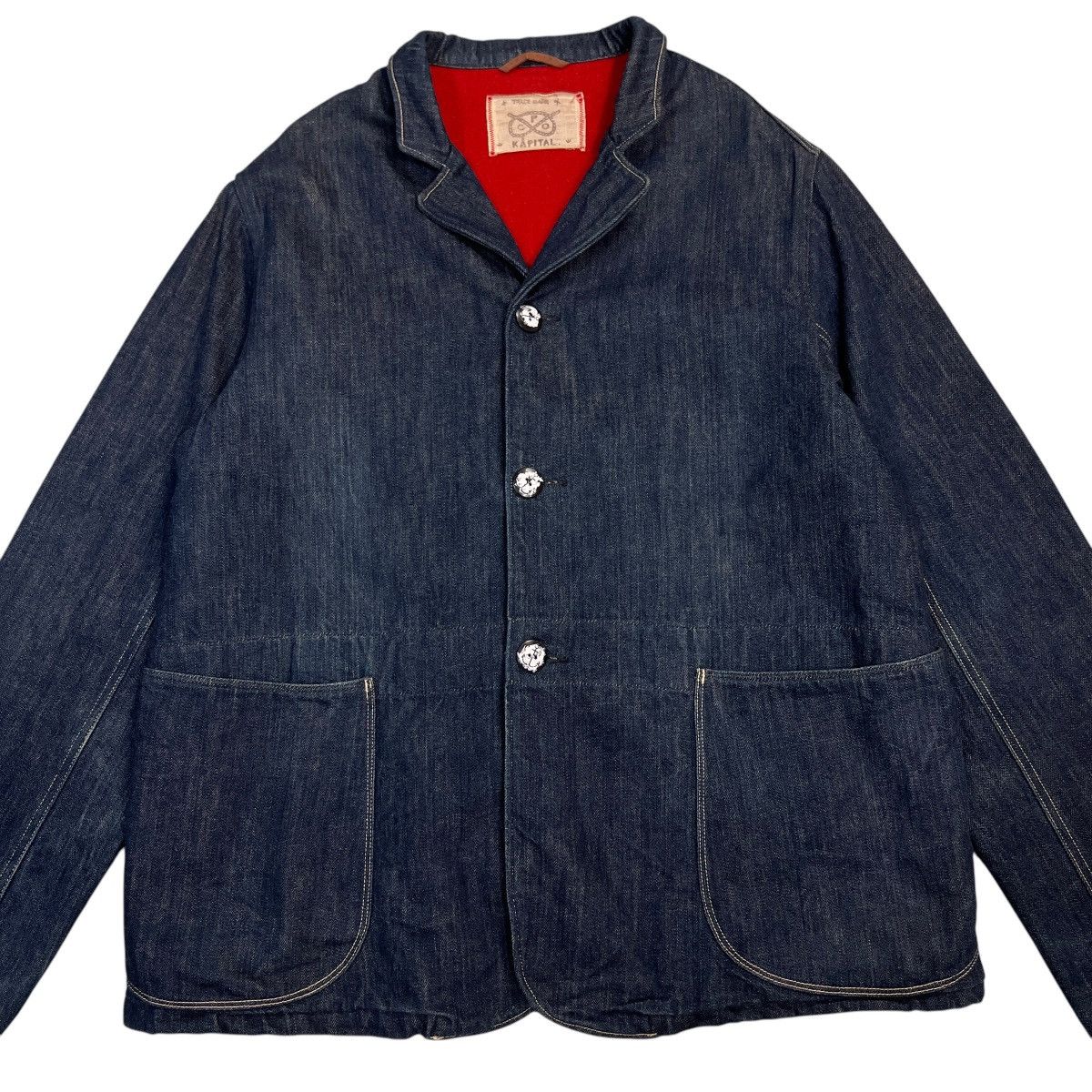 Kapital 🔥 Super Rare Archives Vintage Kapital Navy Denim Cpo Jacket Size US XL / EU 56 / 4 - 9 Thumbnail