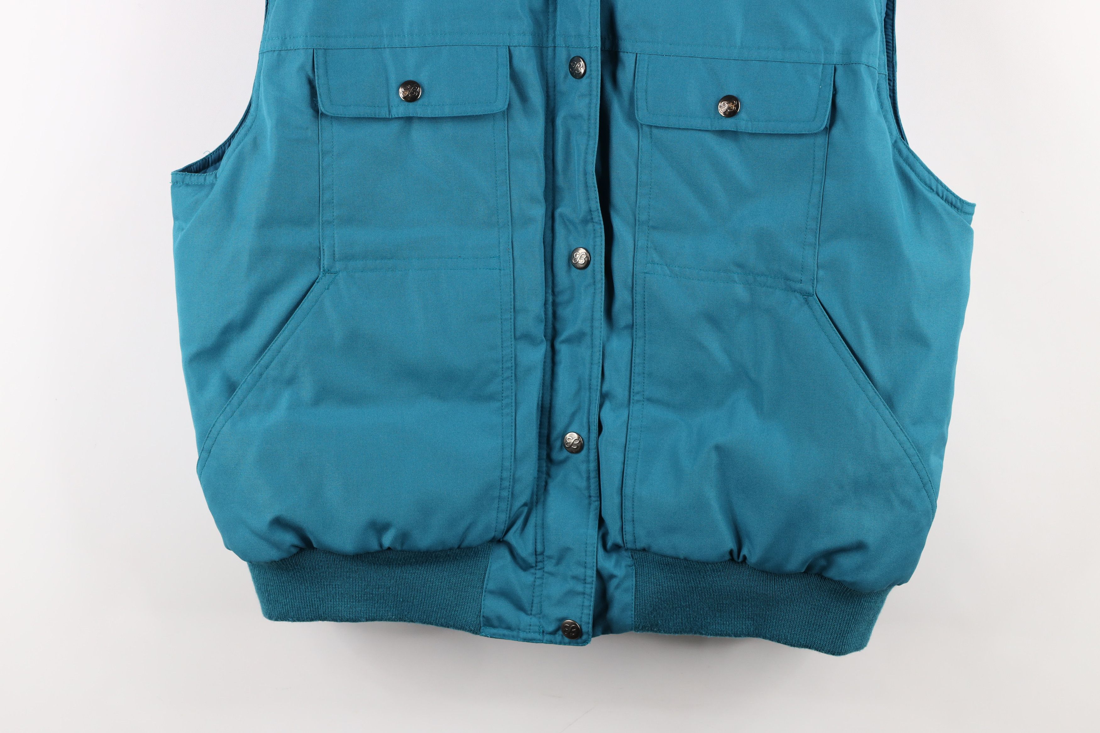 Eddie Bauer × Vintage Vintage 90s Eddie Bauer Down Fill Puffer Vest Jacket Teal Size L / US 10 / IT 46 - 3 Thumbnail
