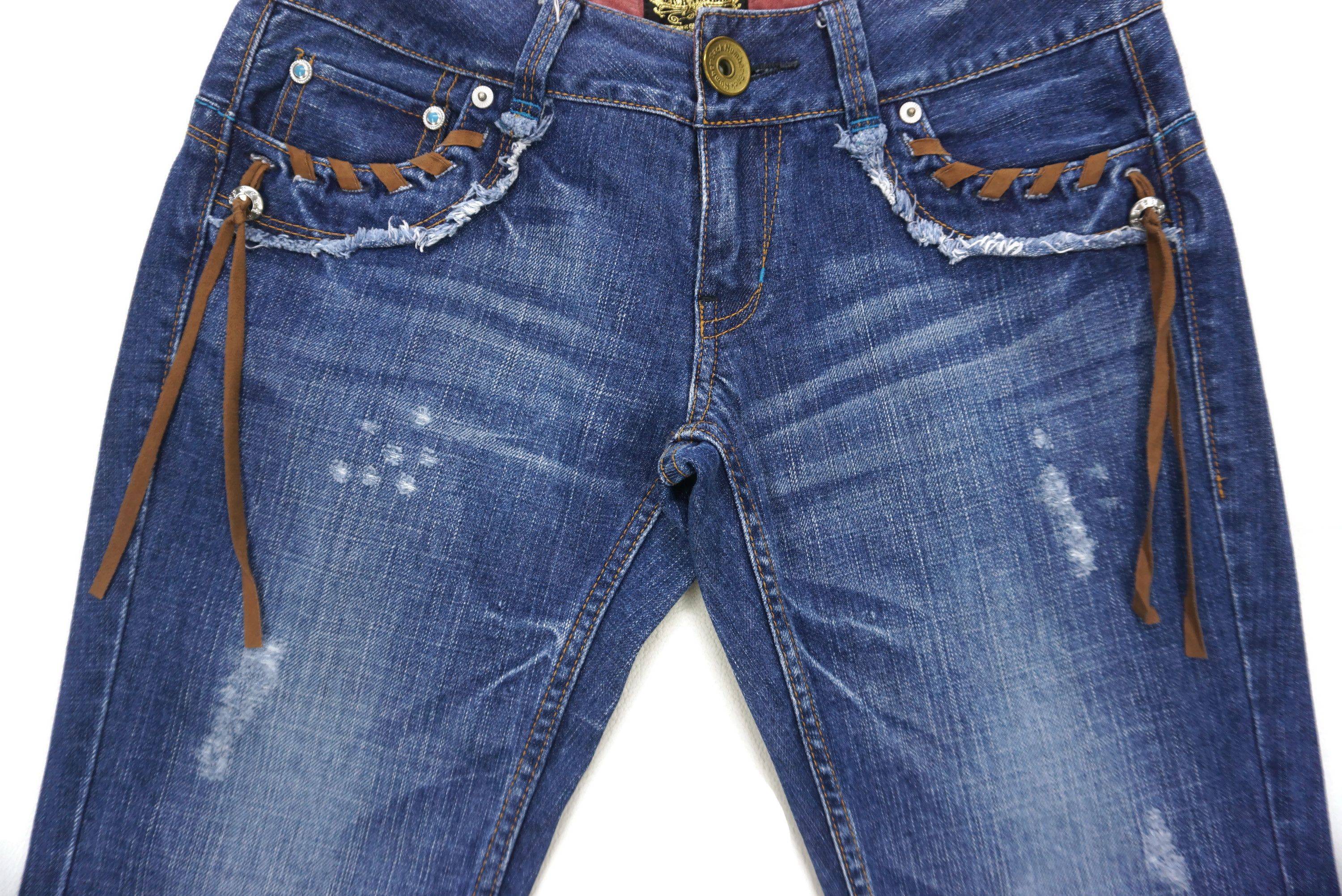 Japanese Brand Back Number Jeans 29 fit W30xL29.5 Low-Rise Bootcut Denim Size 29" - 6 Thumbnail