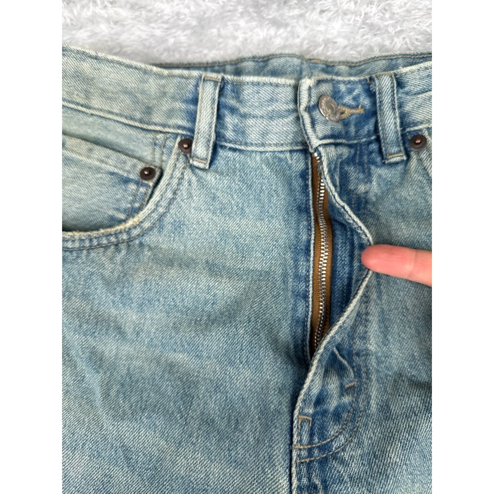 Zara Zara Jeans Womens 31 Blue Denim Wide Leg High Rise Cotton Blend Med Wash 30x31 Size 24" / US 00 / IT 34 - 5 Thumbnail