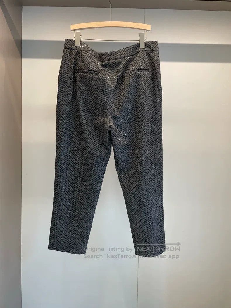 Brunello Cucinelli Brunello Cucinelli Dark Gray Sequined Wool Suit Pants Size 28" / US 6 / IT 42 - 2 Thumbnail