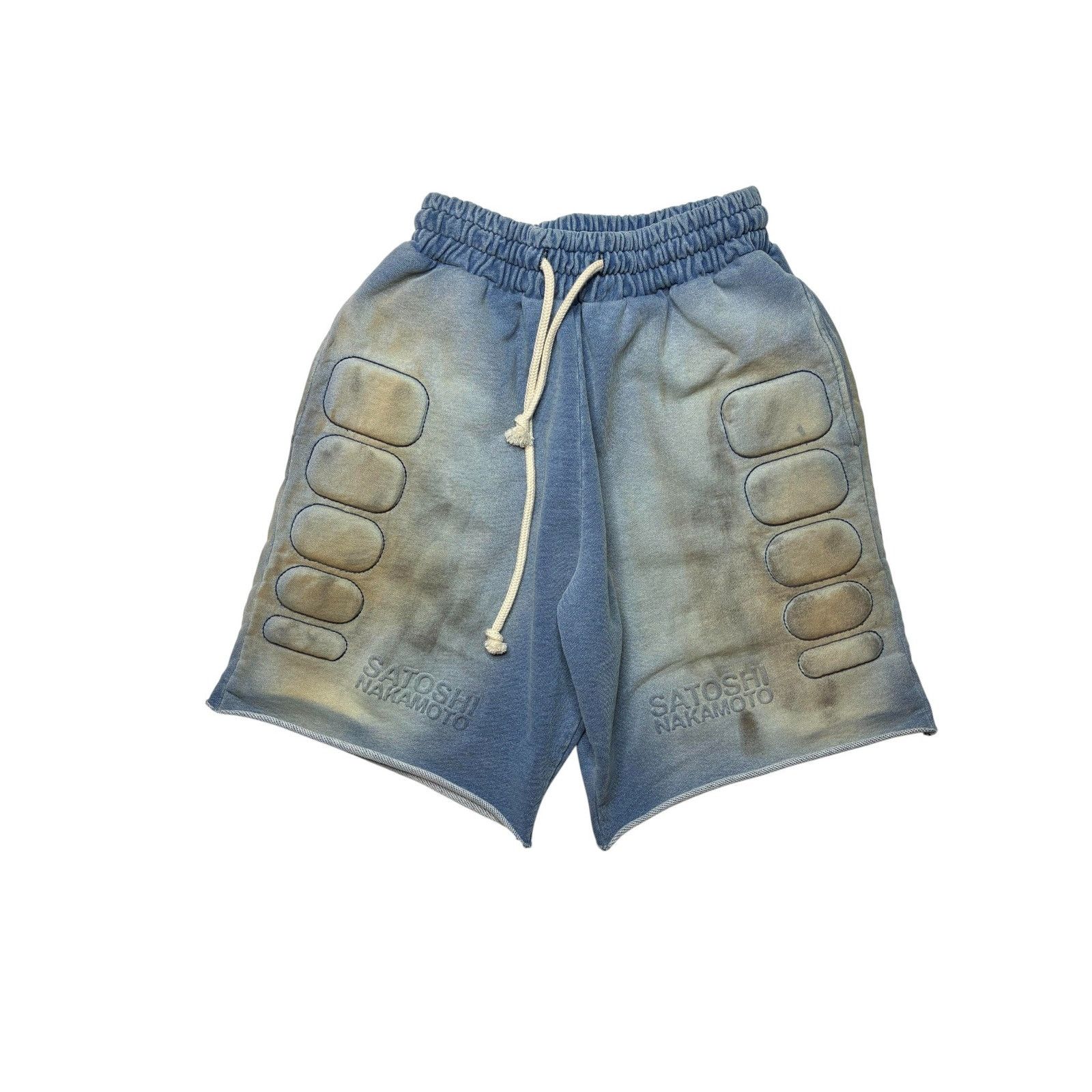 Satoshi Nakamoto 'Luke Logo' Blue Shorts