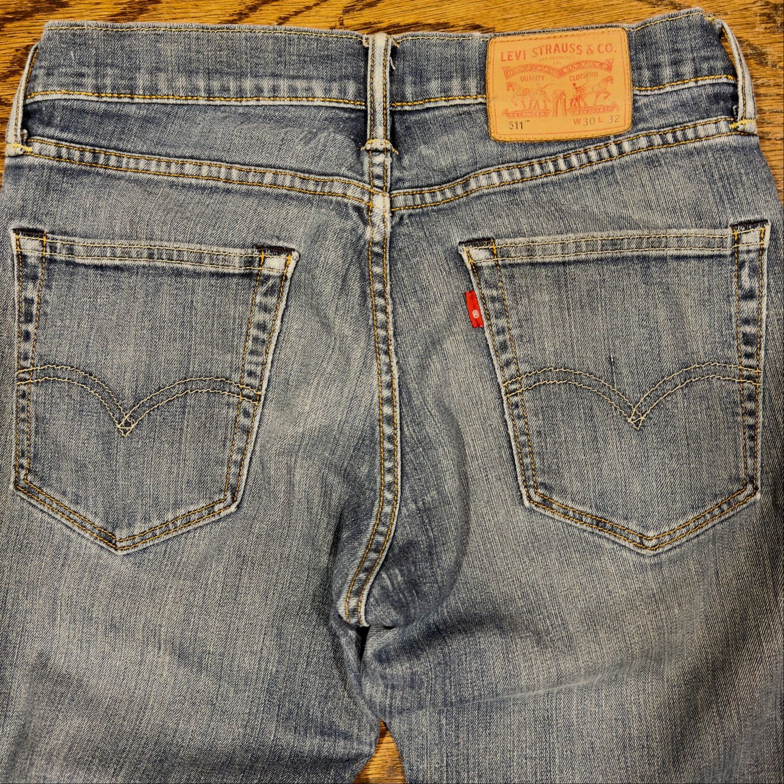Levi's Levi's 511 Rigid Dragon Jeans 30x32 2014 Thick Leather Patch Size US 30 / EU 46 - 1 Thumbnail