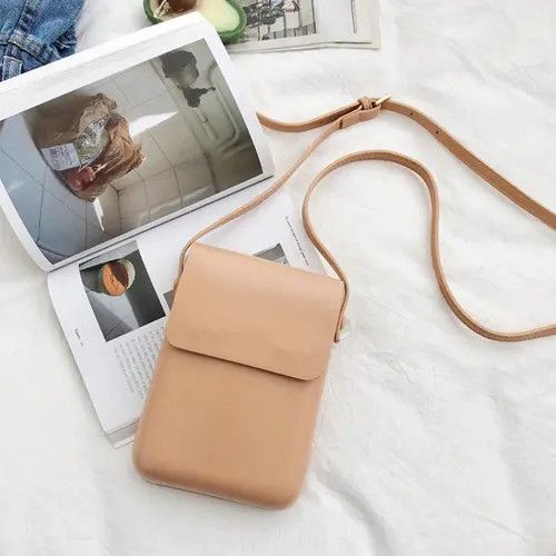 Leather Apricot - Vertical Crossbody Bag Size ONE SIZE - 2 Thumbnail