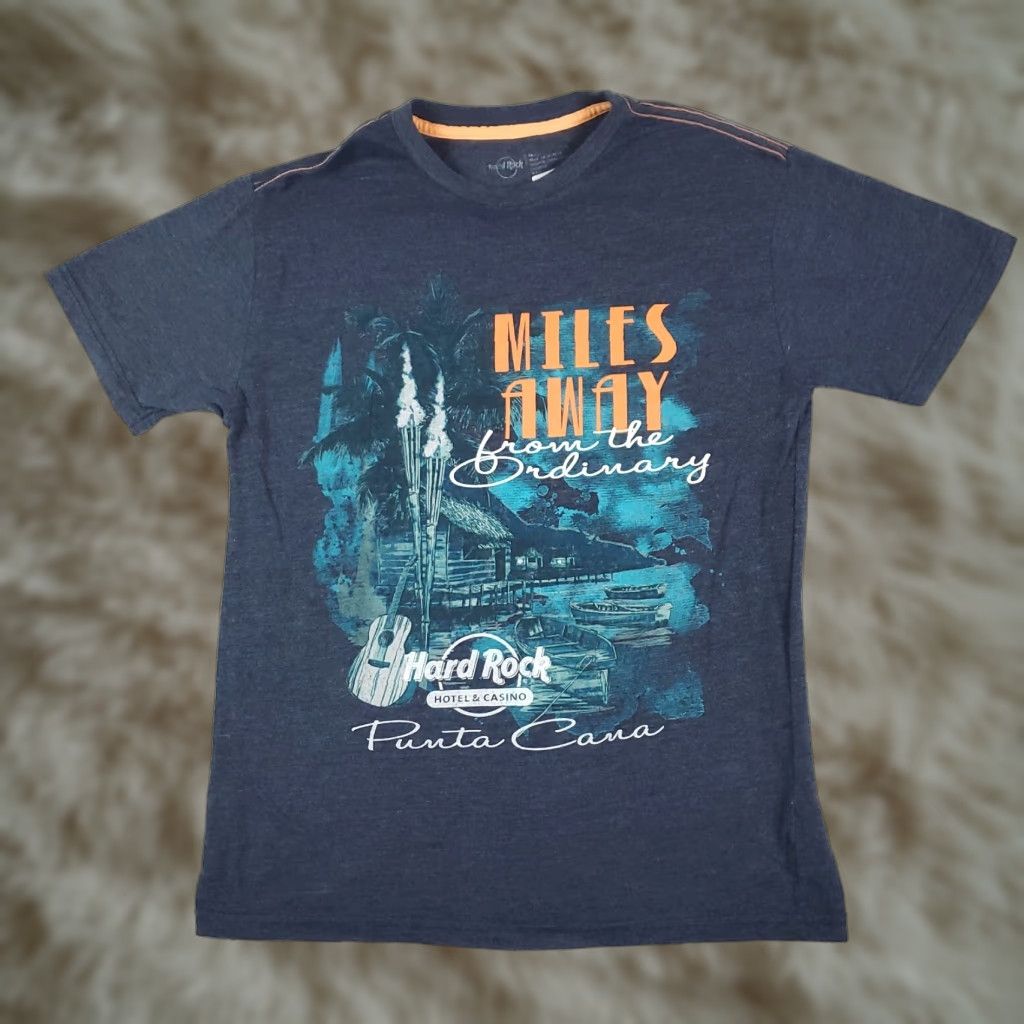 Hard Rock Cafe Hard Rock Cafe T-Shirt Blue Short Sleeve Unisex Adults Small Cotton Blend Logo Crew Neck Size US S / EU 44-46 / 1 - 1 Thumbnail