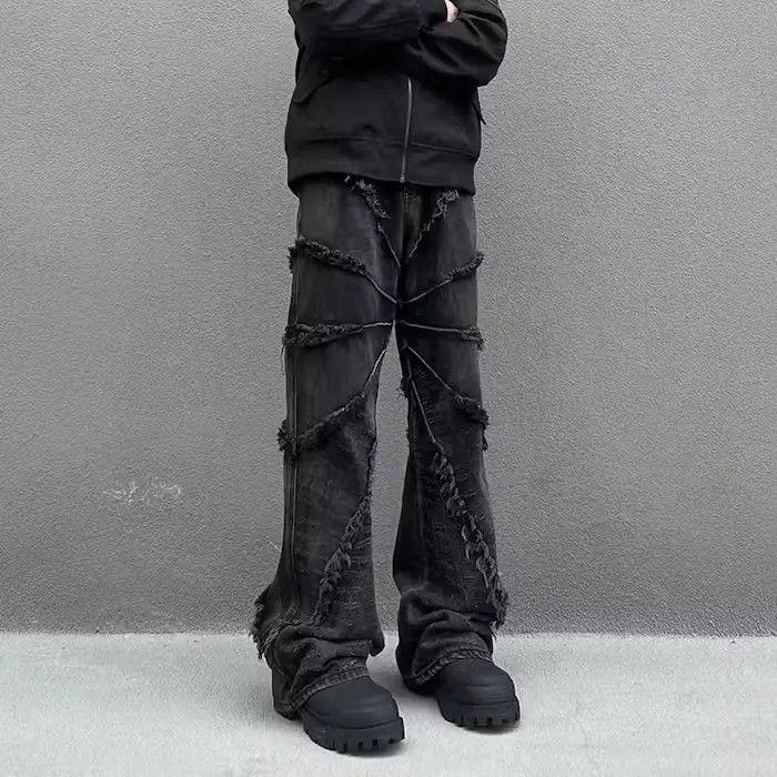 Japanese Brand × Jean Vintage Raw Edge Heavy Rare Jeans Size US 30 / EU 46 - 1 Thumbnail