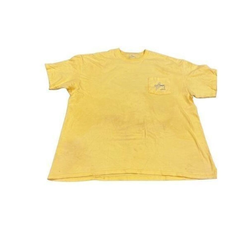 Guy Harvey Vintage Guy Harvey Marlin Boat blue-Print Yellow Tee Size US XL / EU 56 / 4 - 4 Thumbnail
