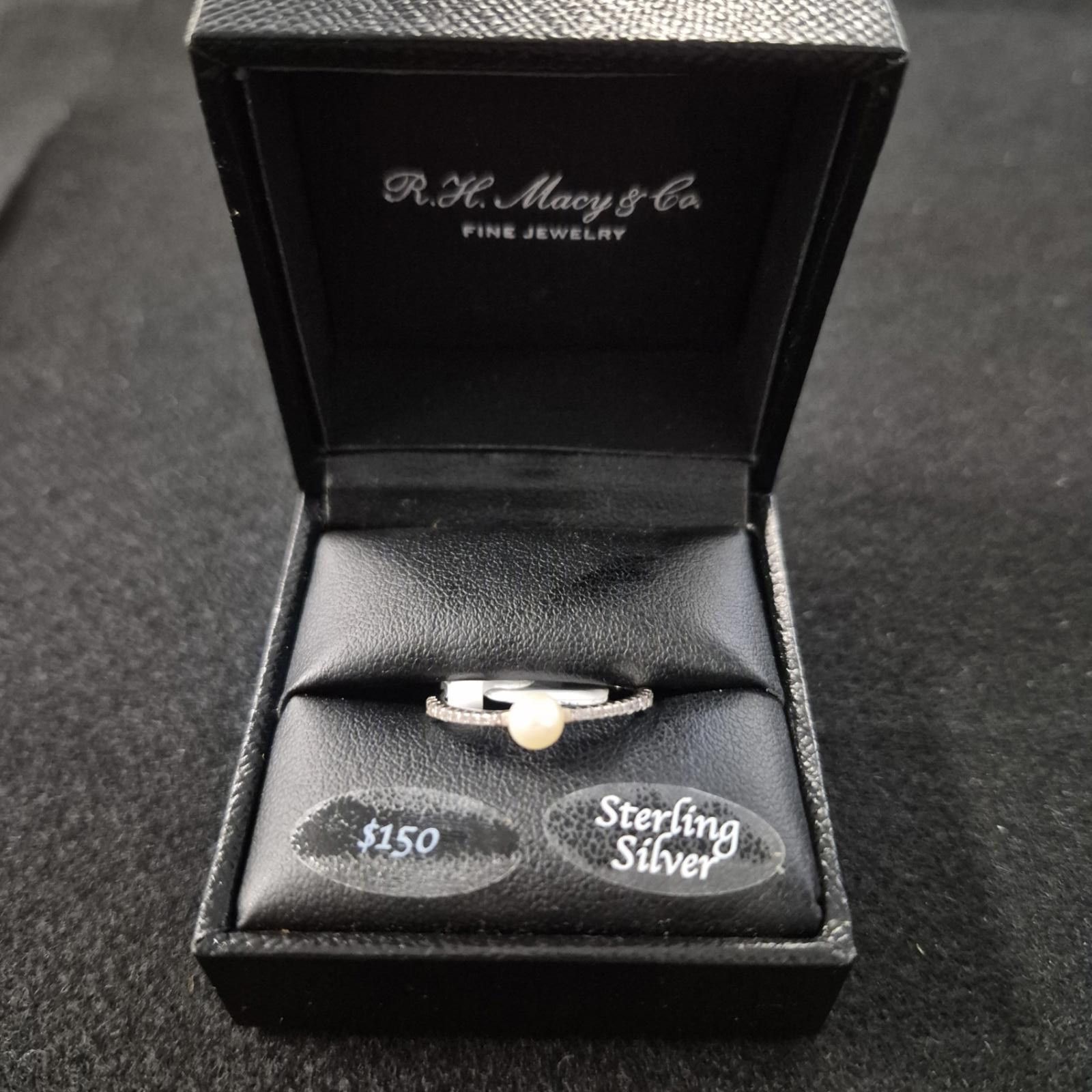 Macys Belle de Mer White Sapphire Ring Sterling Silver - Size 7 Size ONE SIZE - 2 Thumbnail