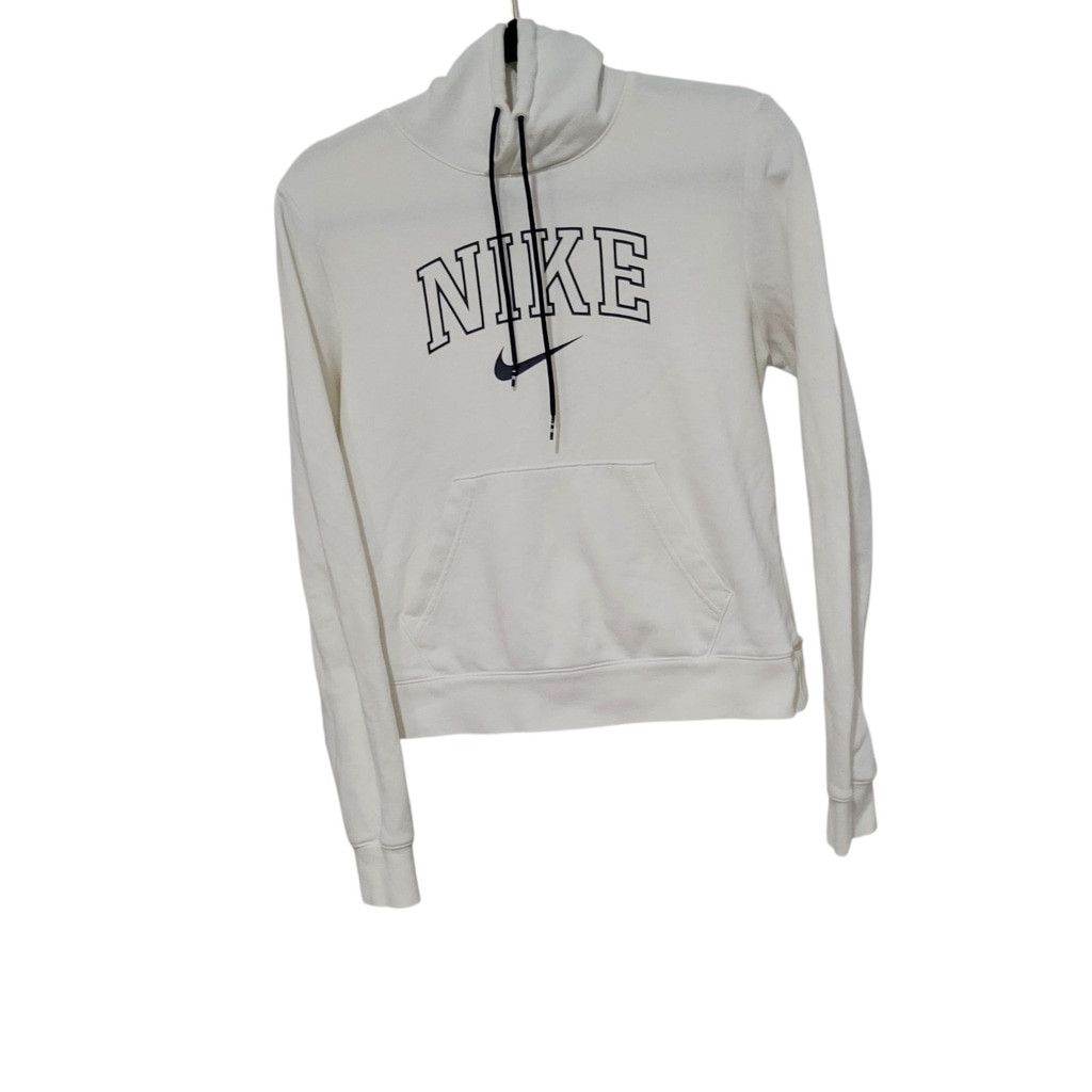 Nike Nike Girl’s Long-Sleeves White Hoodie Sweatshirt Small Size S / US 4 / IT 40 - 5 Thumbnail