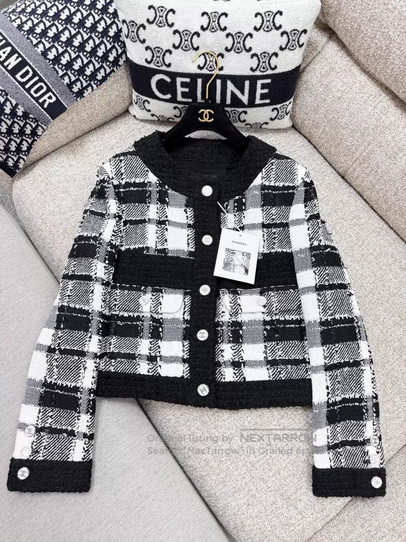 Chanel Chanel Plaid tweed long-sleeved jacket Size XS / US 0-2 / IT 36-38 - 2 Thumbnail