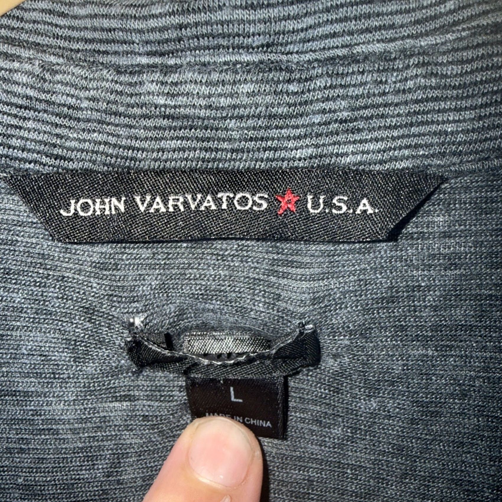 John Varvatos John Varvatos USA Luxe Gray Polo Shirt Mens Size L Shirt Gray USA Polo Mens L Size US L / EU 52-54 / 3 - 3 Thumbnail