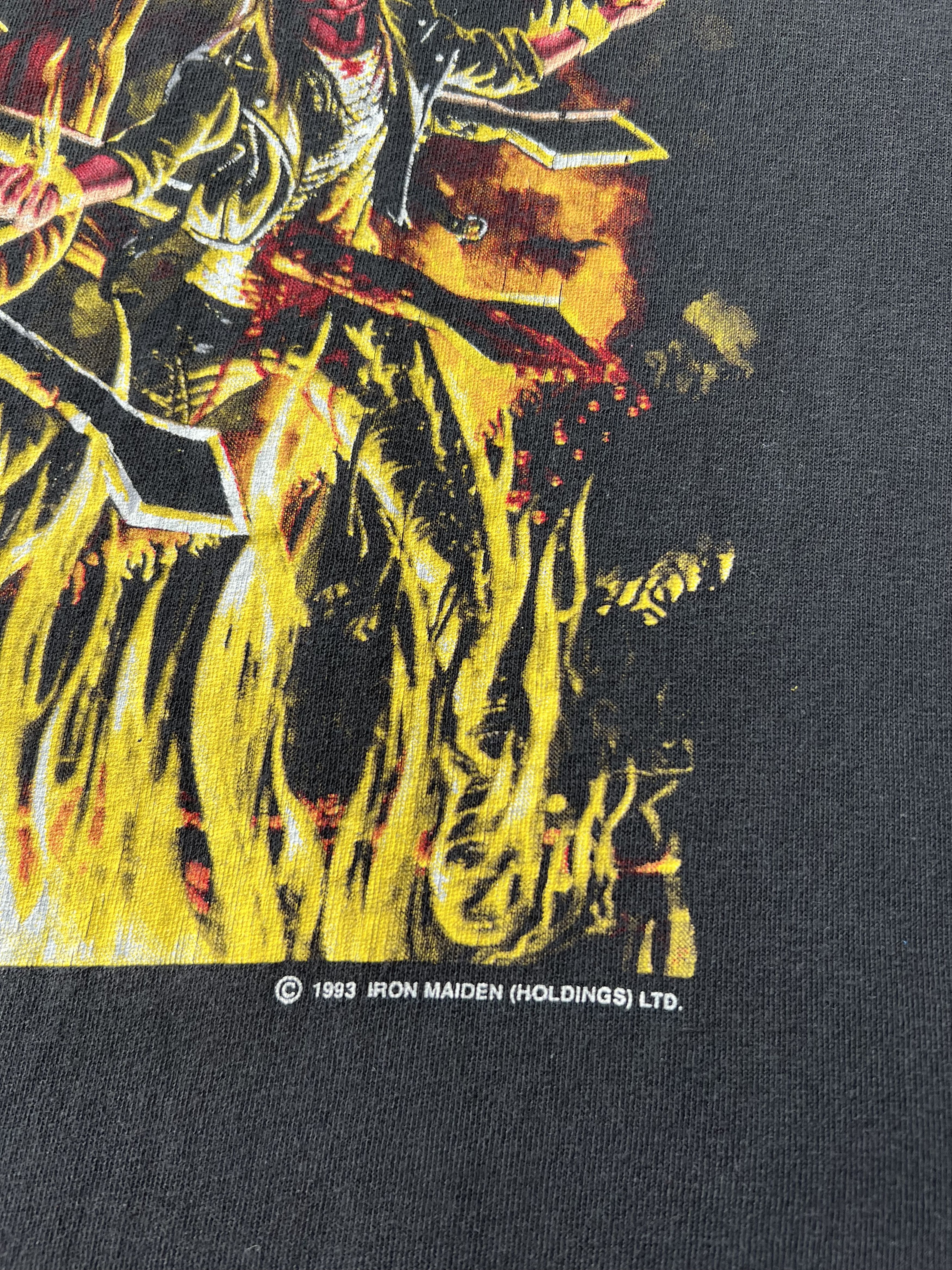 Band Tees Vintage 1993 Iron Maiden Hallowed Be Thy Name Black T-shirt Size US L / EU 52-54 / 3 - 8 Thumbnail
