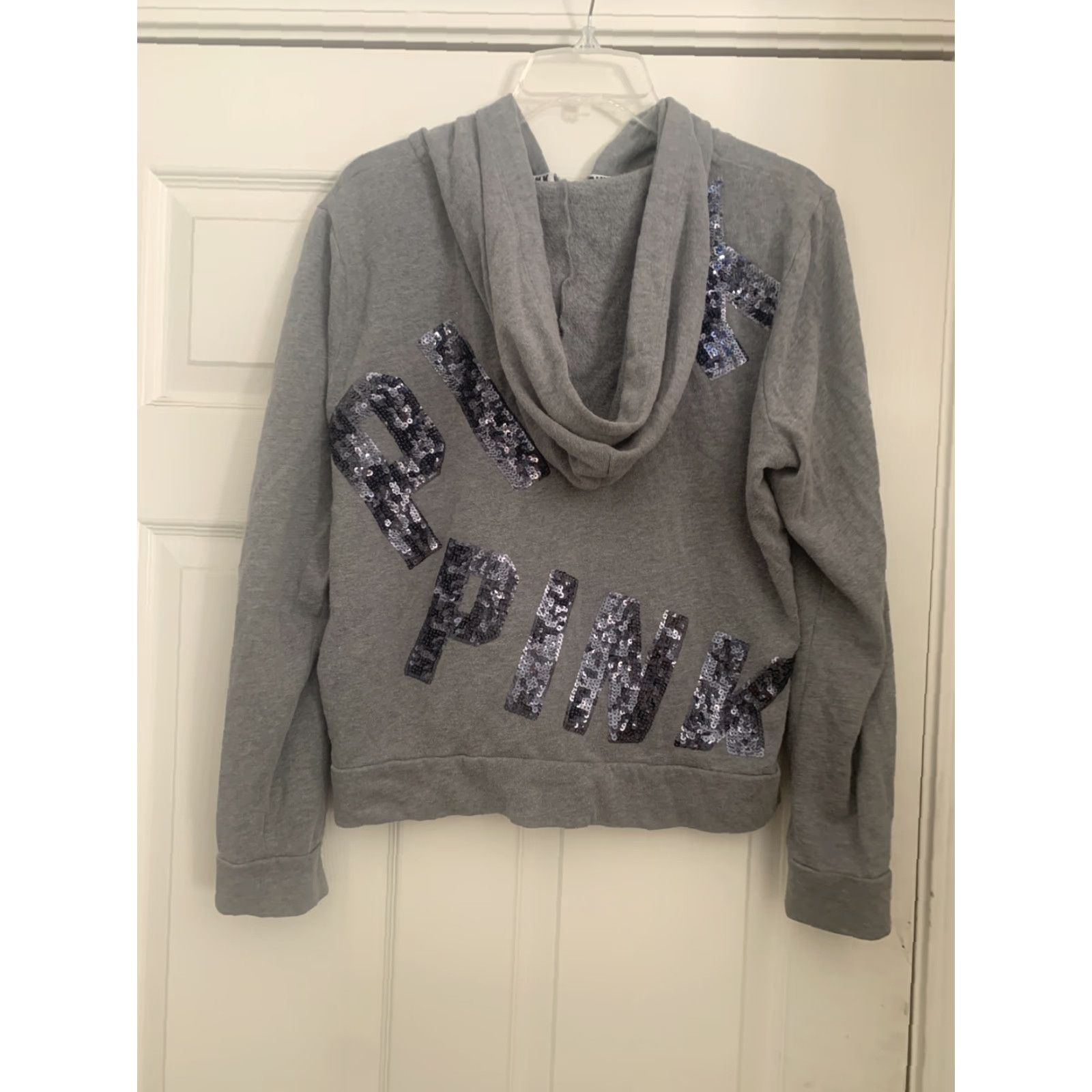 Victoria's Secret Victoria's Secret PINK Hoodie Sweatshirt Zip Up Hooded Gray L Womens Regular Activewear Modern Vintage: No Size L / US 10 / IT 46 - 5 Thumbnail