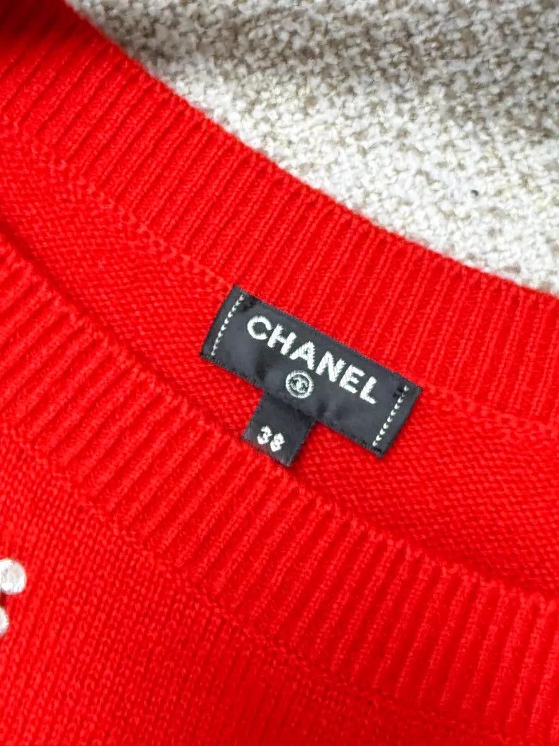 Chanel Chanel Heavy industry pearl letter embroidery logo long-sl Size XS / US 0-2 / IT 36-38 - 4 Thumbnail