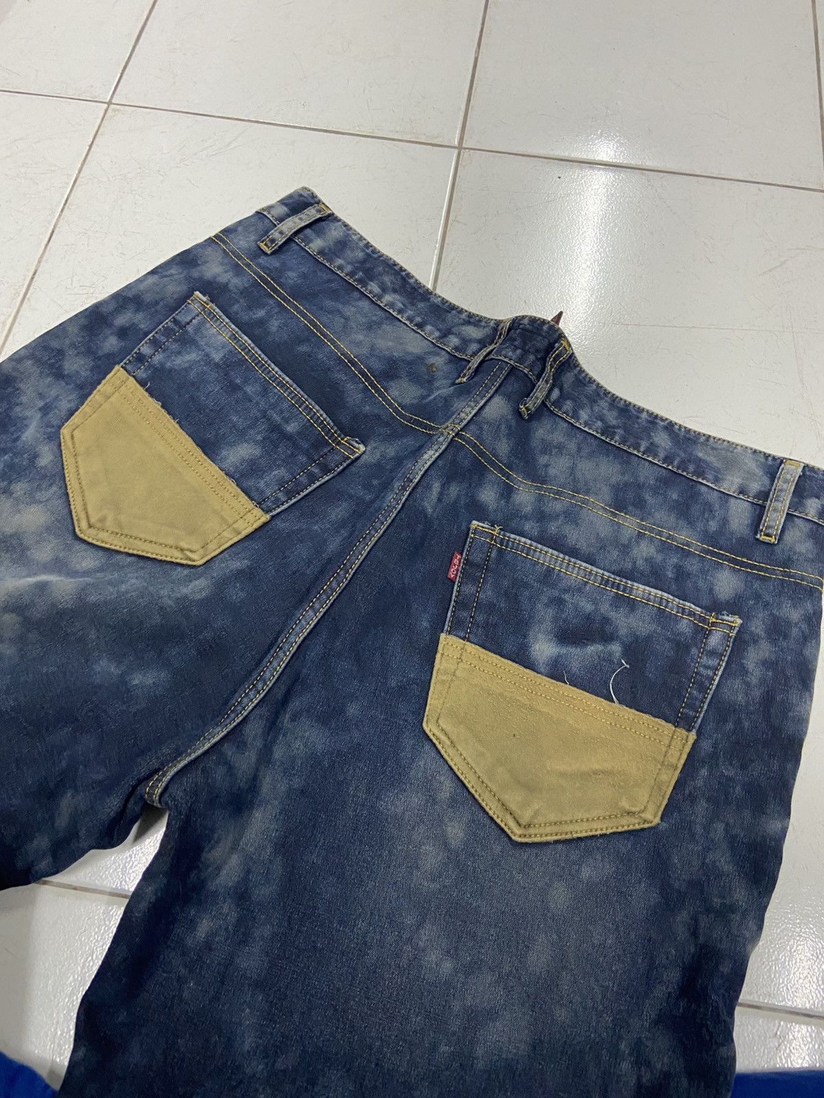 Japanese Brand TBJ ACID WASH FLEECE LINED DENIM JEANS Size US 38 / EU 54 - 9 Thumbnail