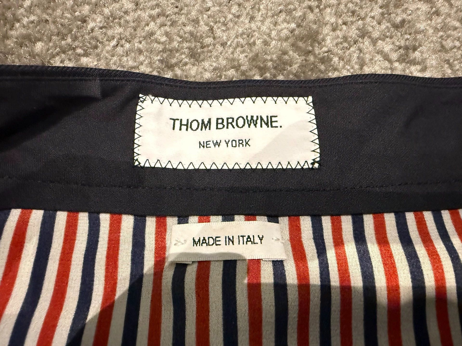 Thom Browne THOM BROWNE Navy Short Pleated Skirt 3-Color Side Logo 40 Size 27" / US 4 / IT 40 - 4 Thumbnail