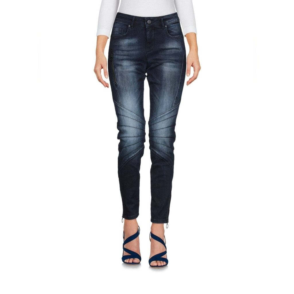 Versace Jeans Collection Dark Blue Skinny Moto Jeans