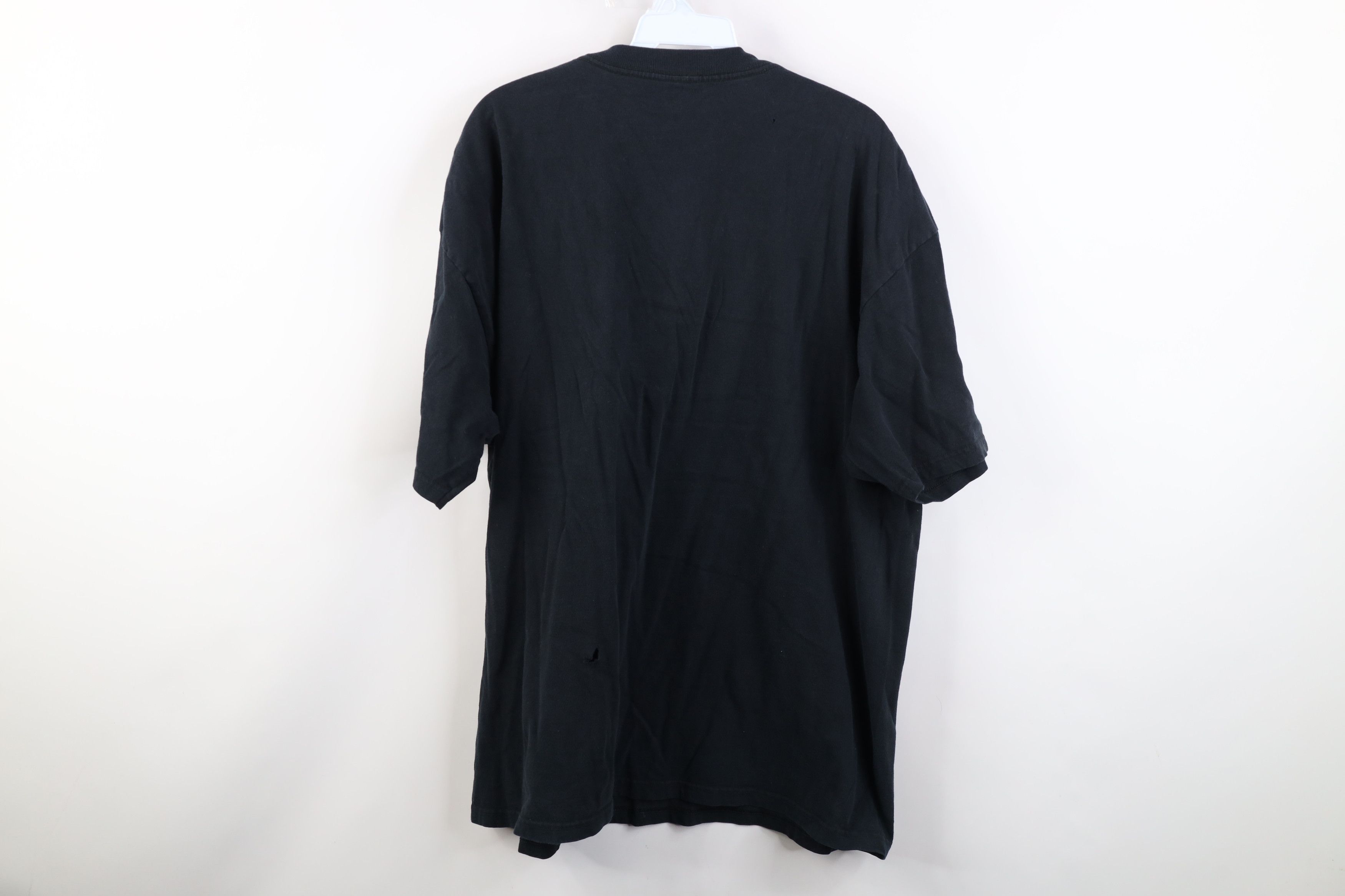 Vintage Vintage 90s Y2K Streetwear Blank Cotton T-Shirt Black Size US XL / EU 56 / 4 - 12 Thumbnail