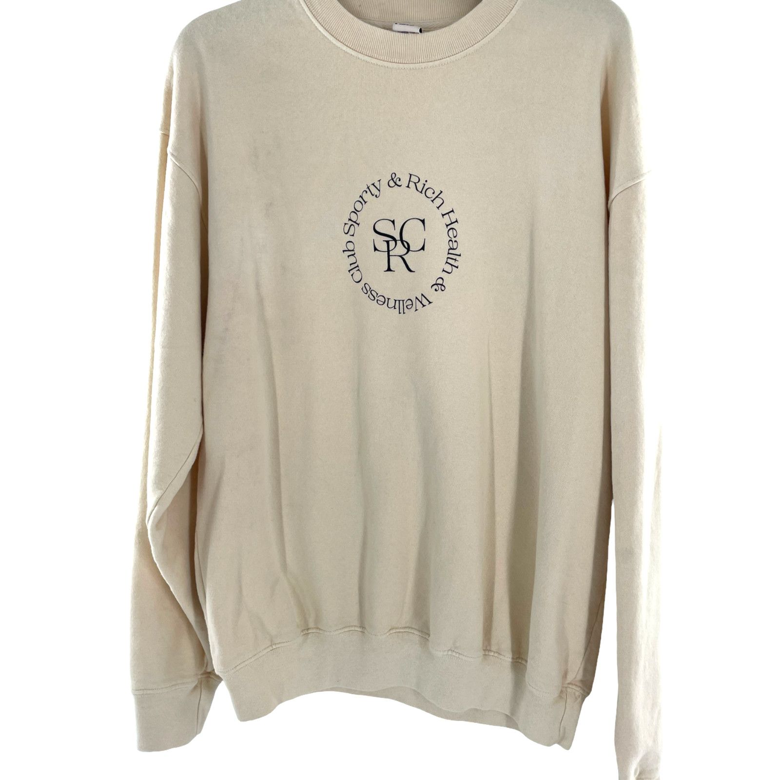 NWT sporty and rich SRHWC CREWNECK sweatshirt with LOGO