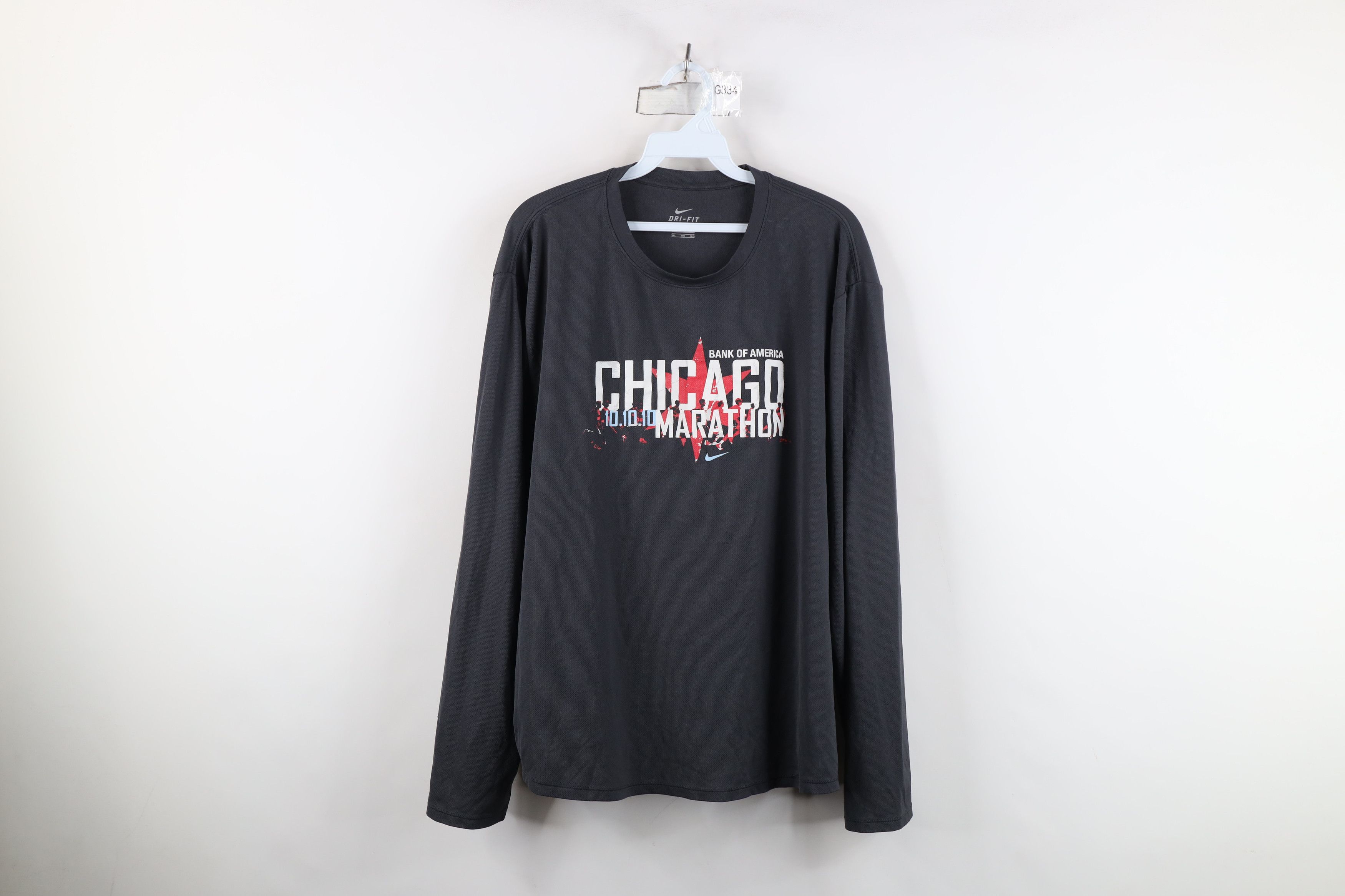Nike Y2K Nike Chicago Marathon Center Swoosh Long Sleeve T-Shirt Size US XXL / EU 58 / 5 - 1 Thumbnail