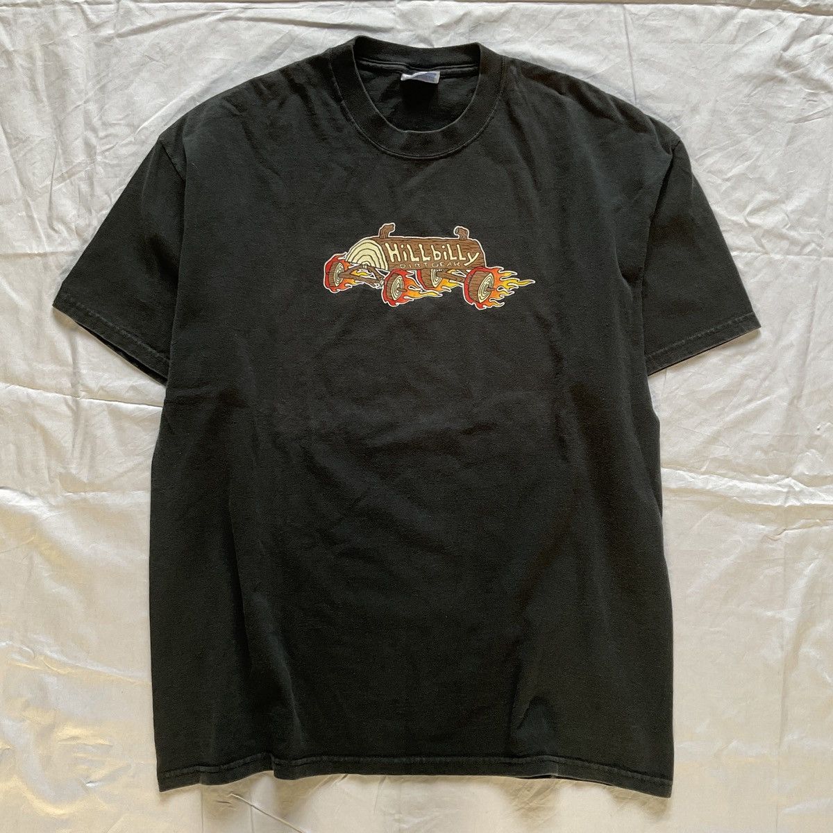 Hanes × Vintage Rare 90s Hillbilly Dirtgear Black T-Shirt Size US XL / EU 56 / 4 - 5 Thumbnail