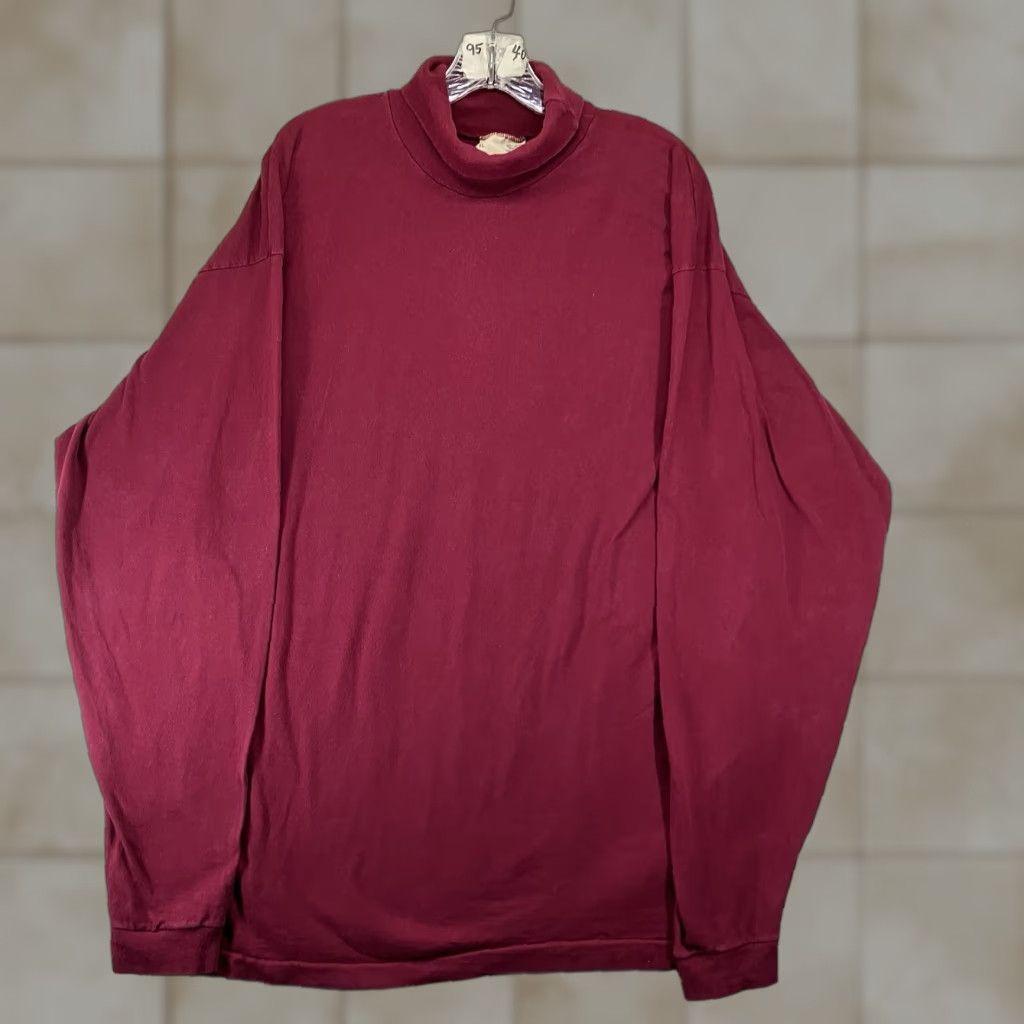 Vintage VINTAGE Northwest Territory T-Shirt Mens XL Burgundy Mock Neck Long Sleeve All Cotton Solid 80s 90s Grunge Retro Outdoor Classic Shirts Mens Size US XL / EU 56 / 4 - 1 Thumbnail