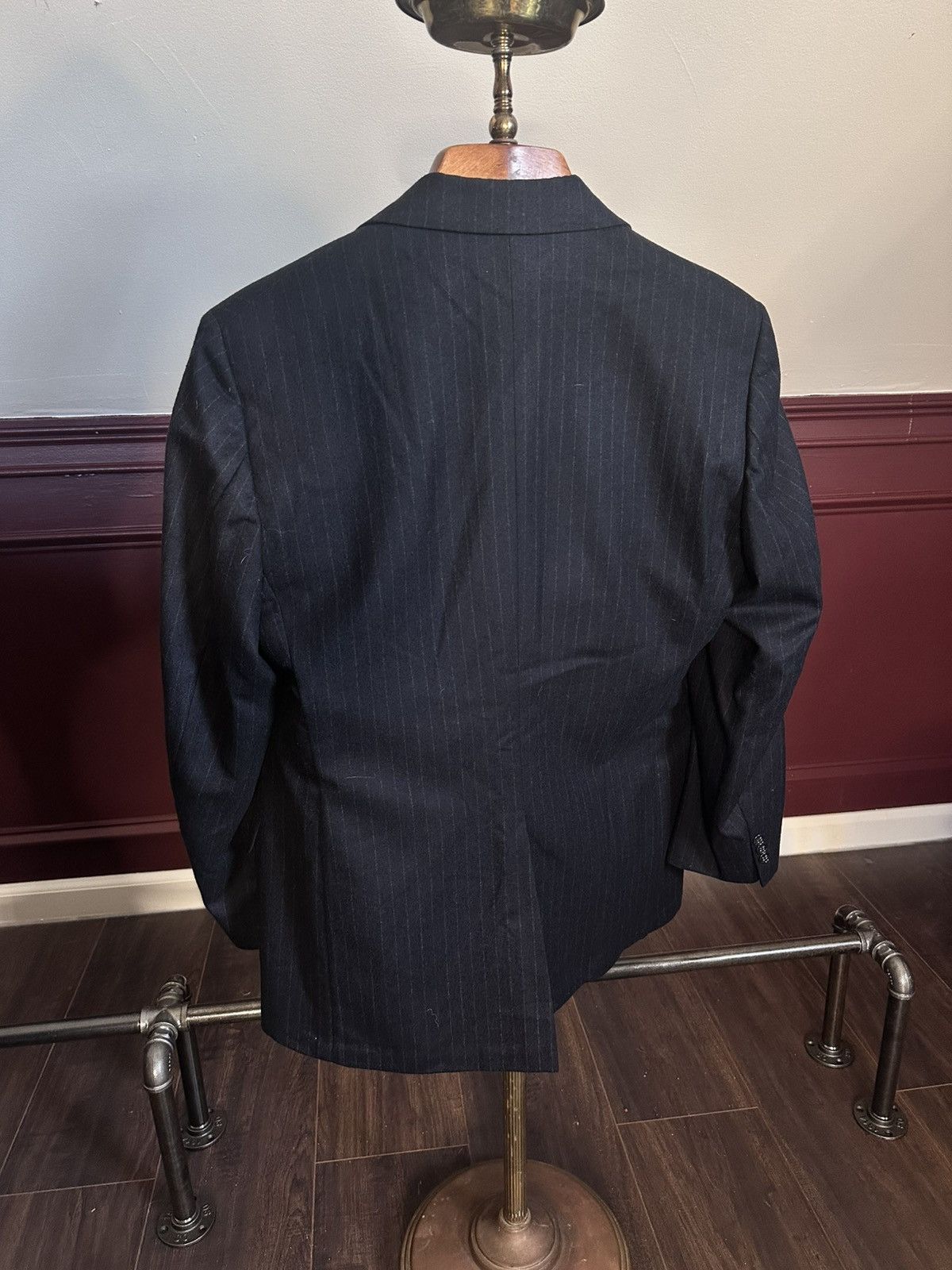 Haspel HASPEL vintage charcoal pinstriped MiUSA jacket Size 40R - 7 Thumbnail