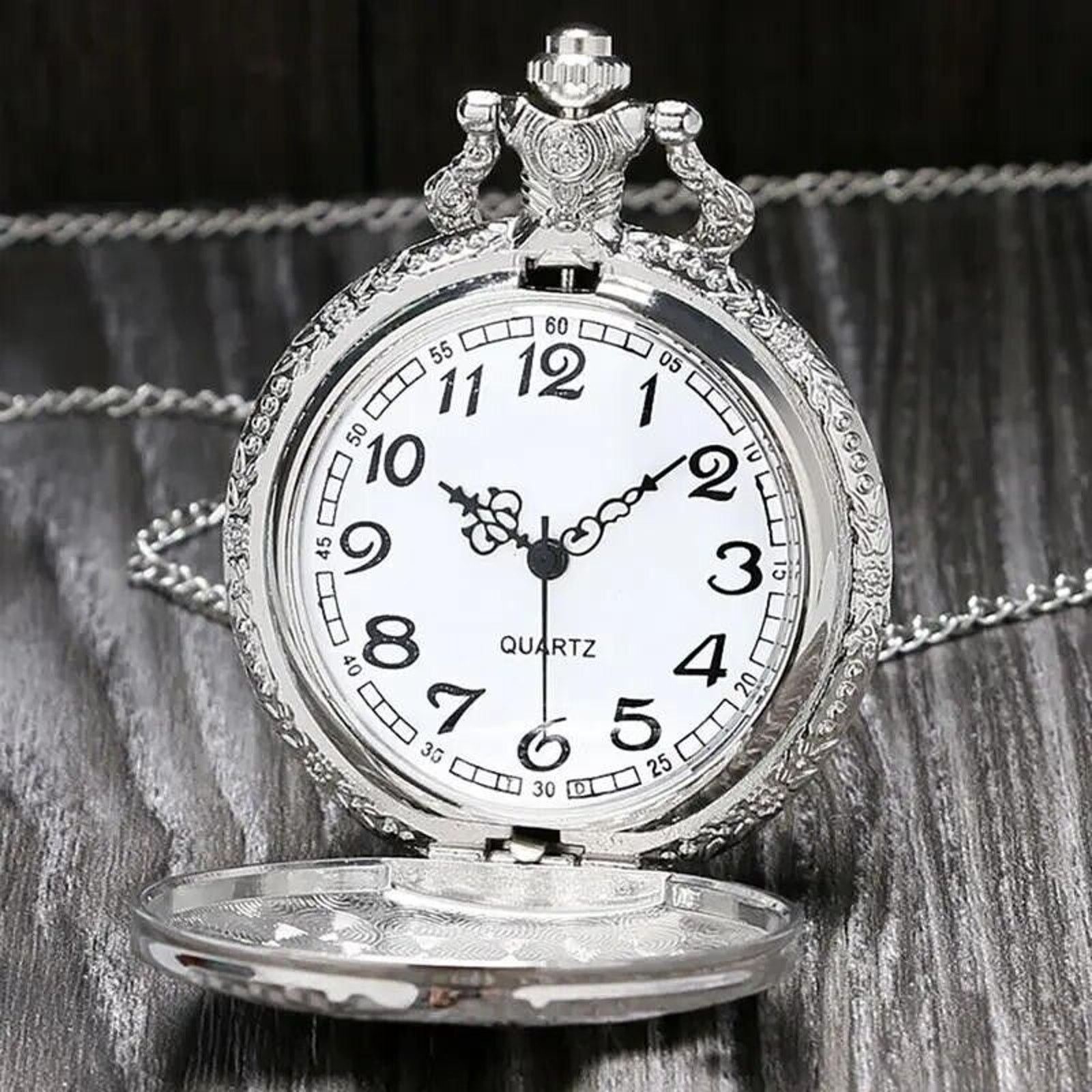 Other Retro Train Locomotive Pocket Watch • Open-Carved Skeleton Size ONE SIZE - 3 Thumbnail