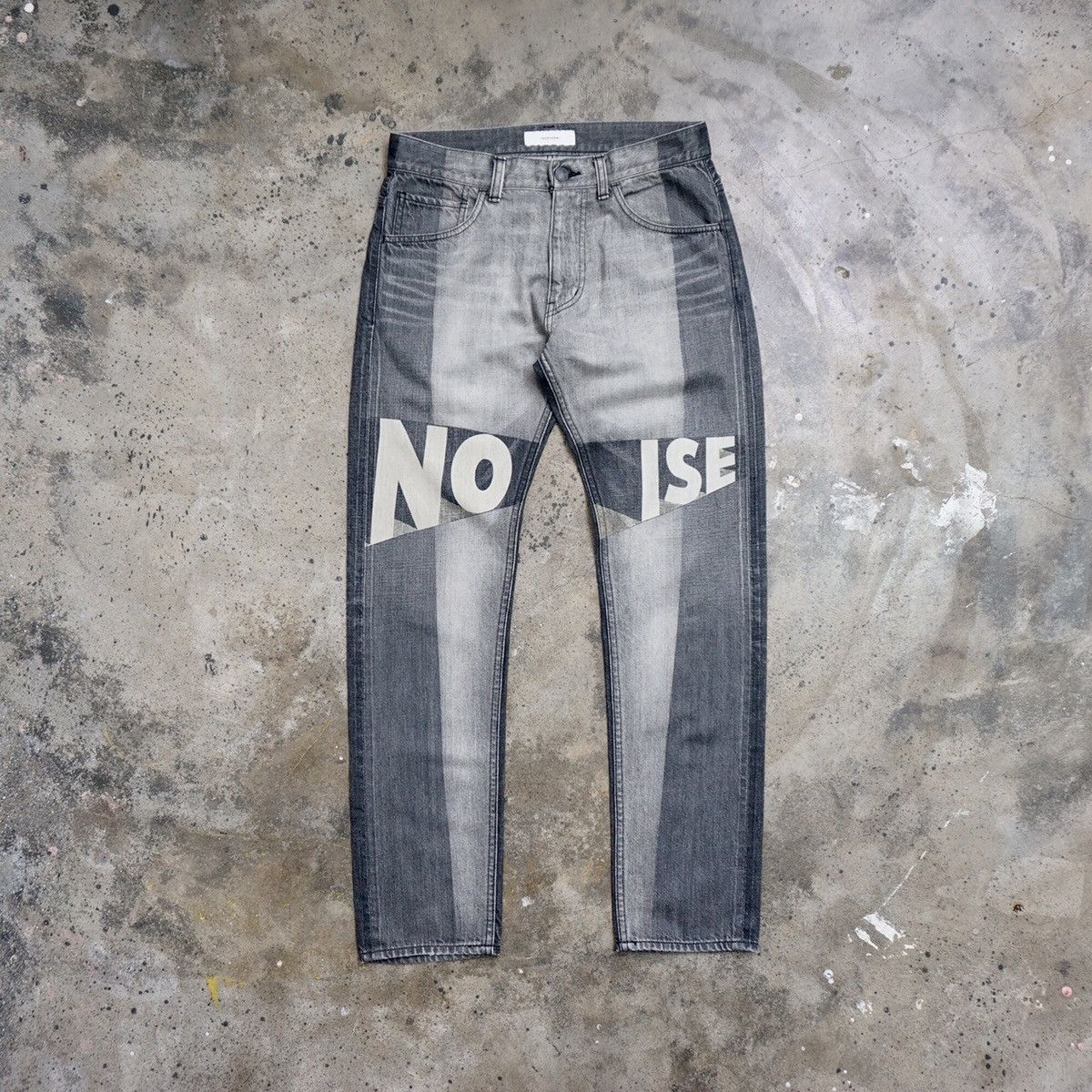 image of Facetasm "noise" Selvedge Jeans in Black/Grey, Men's (Size 31)