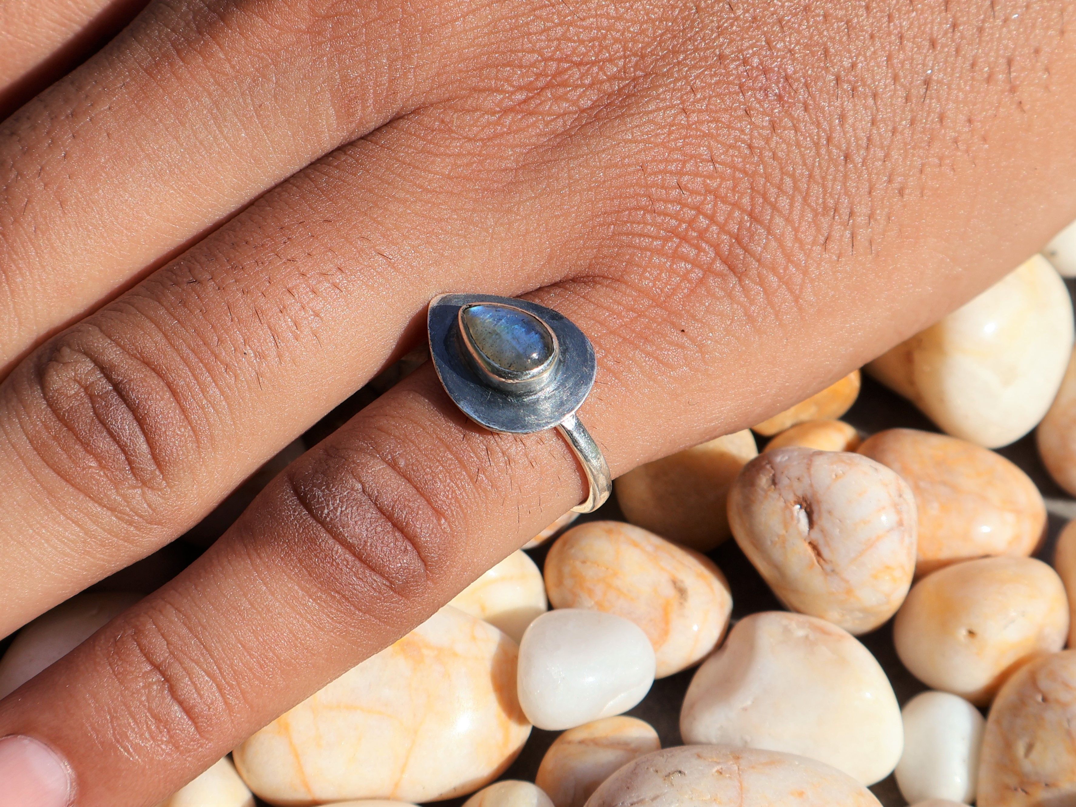Handmade Labradorite Ring, Handmade Women Ring, 925 Sterling Silver Size ONE SIZE - 7 Thumbnail