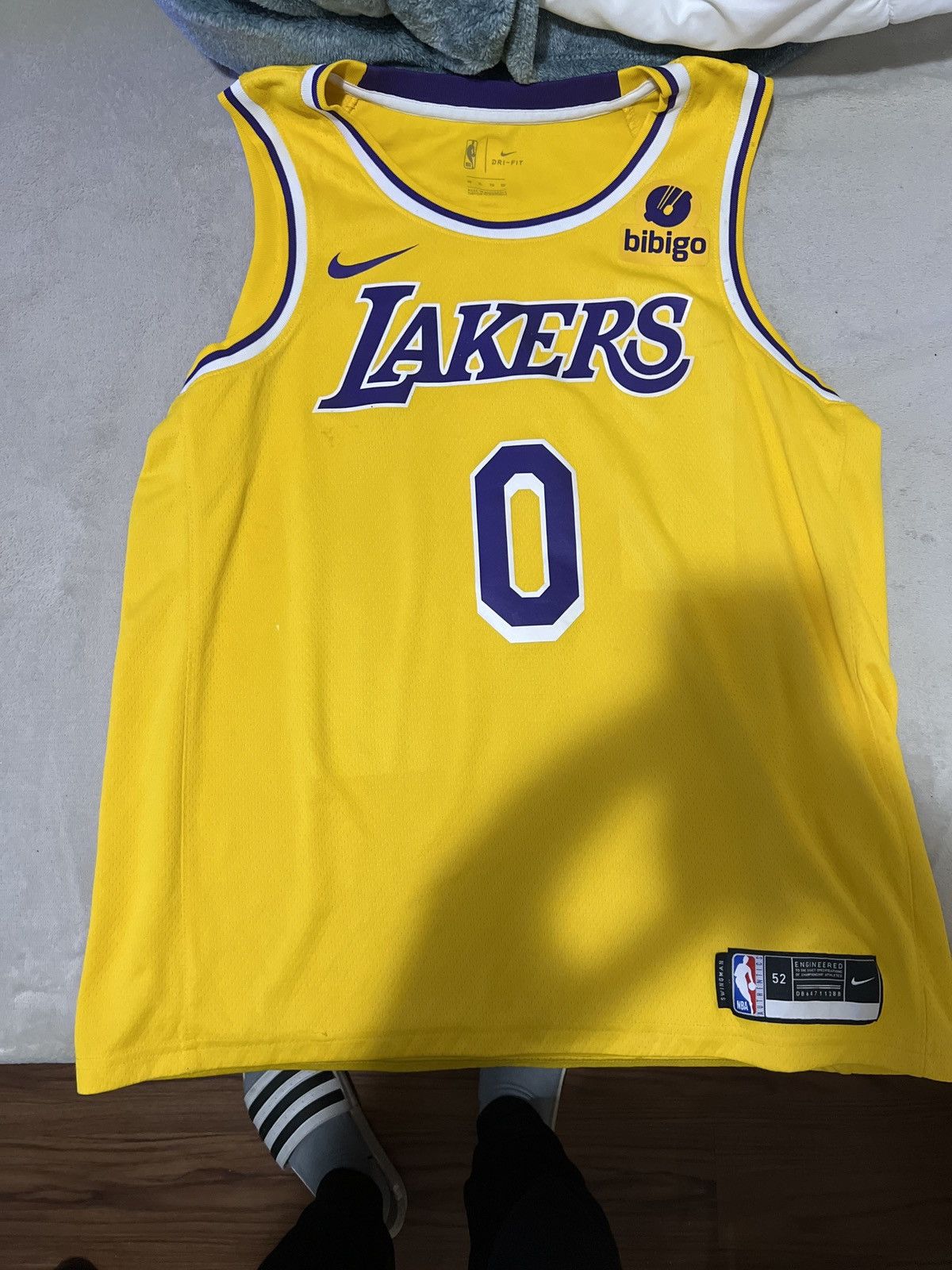 NBA × Nike Lakers Russel Westbrook yellow jersey Size US XL / EU 56 / 4 - 1 Thumbnail