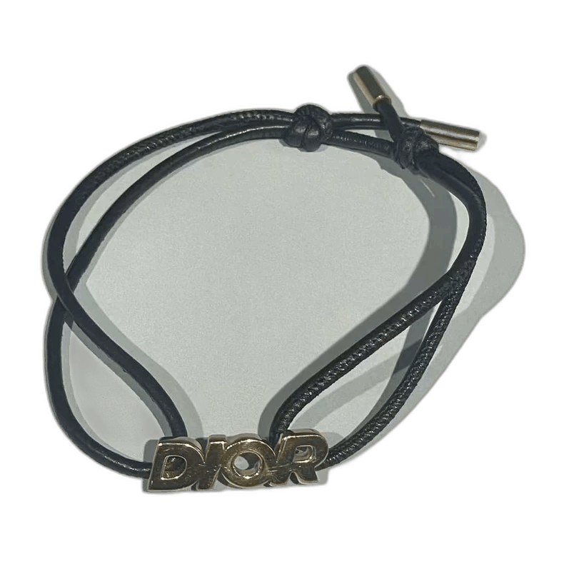 Dior Dior Black Metal Logo Bracelet Size ONE SIZE - 1 Thumbnail