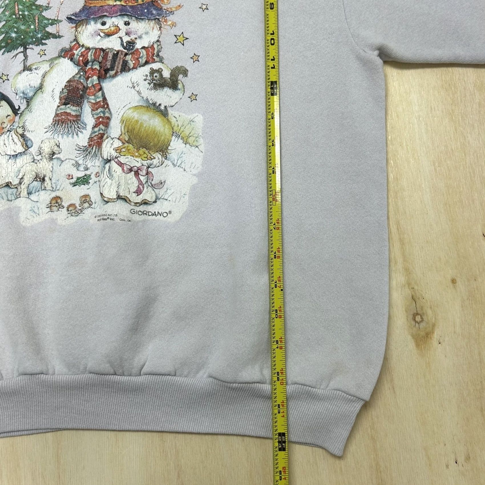 Vintage VINTAGE B-WEAR SPORTSWEAR Sweatshirt Womens Medium Gray Christmas Snowman Fleece Size M / US 6-8 / IT 42-44 - 7 Thumbnail