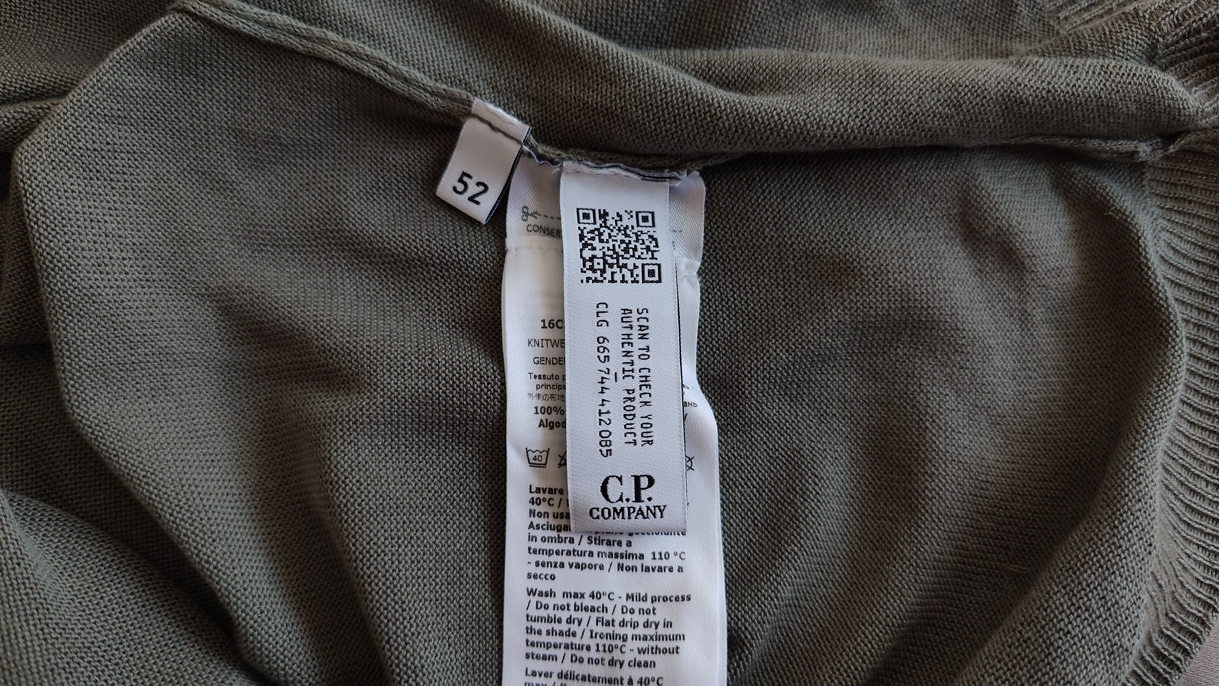 C.P. Company C.P. Company Knitted Colalr Khaki Polo Tshirt Size US XL / EU 56 / 4 - 7 Thumbnail